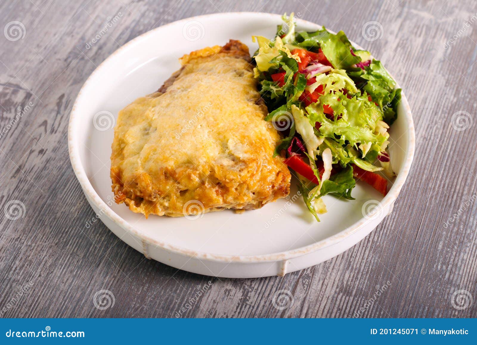 Flounder in Batter and Salad Stock Image Image of fish, food 201245071