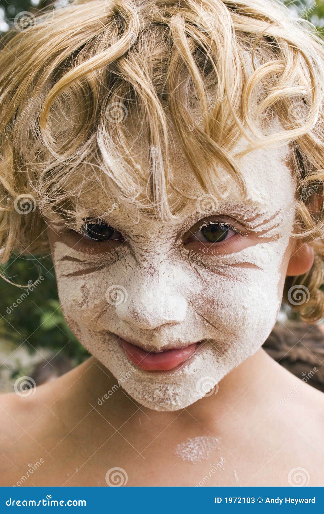 Flour Face 01 stock image. Image of dusty, powder, creases 1972103