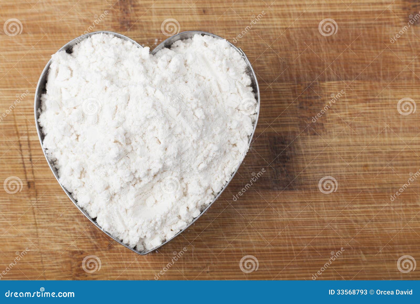 Flour Heart stock image. Image of pastry, background 33568793