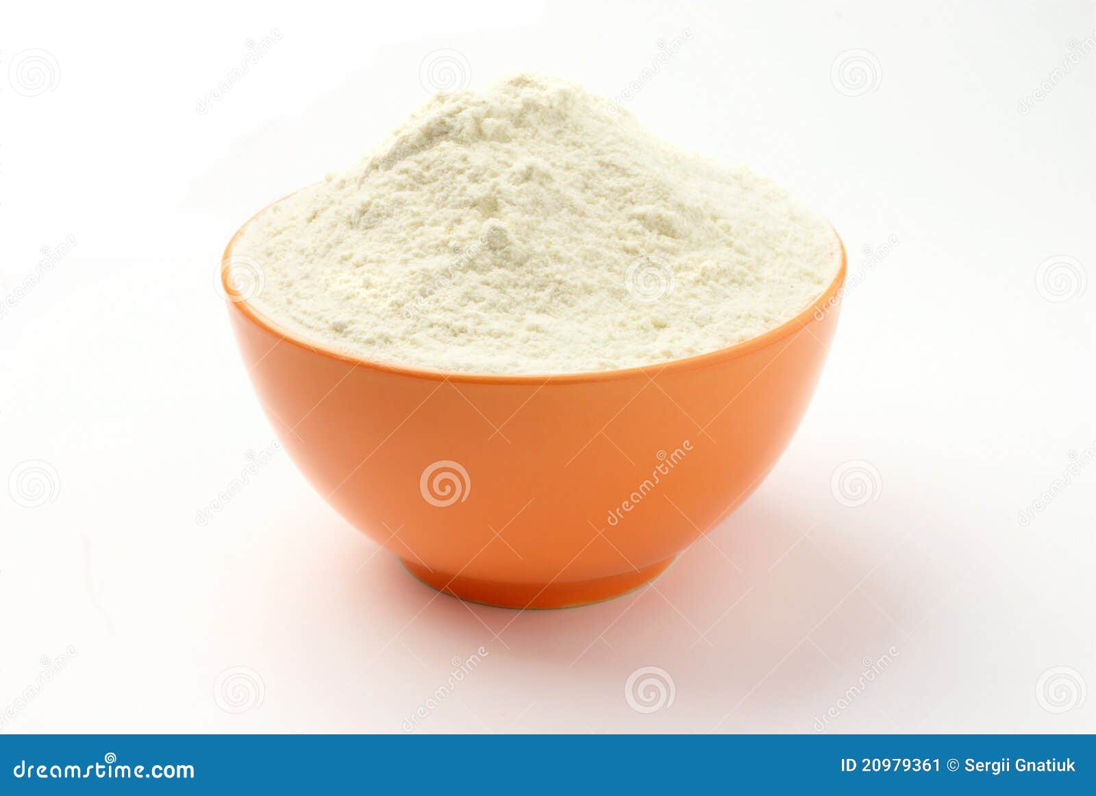 Flour in a Large Round Bowl Stock Image Image of object, round 20979361