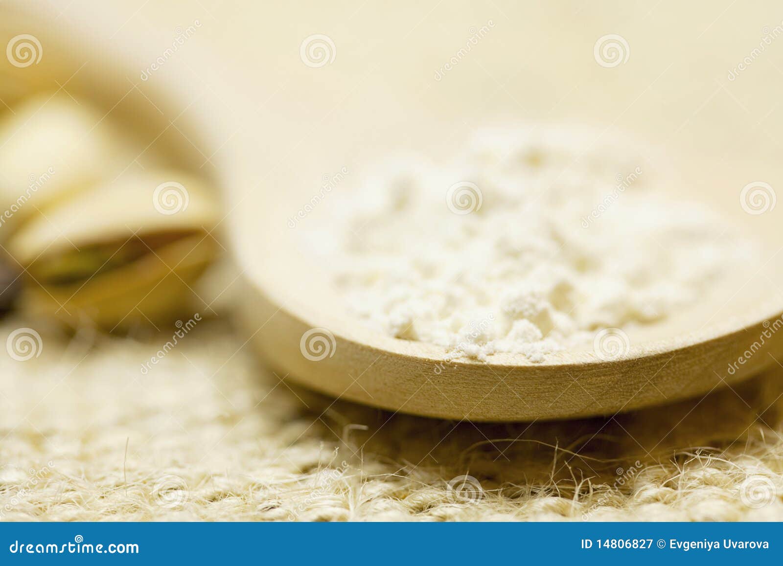 Flour in a spoon stock image. Image of copy, pistachio 14806827