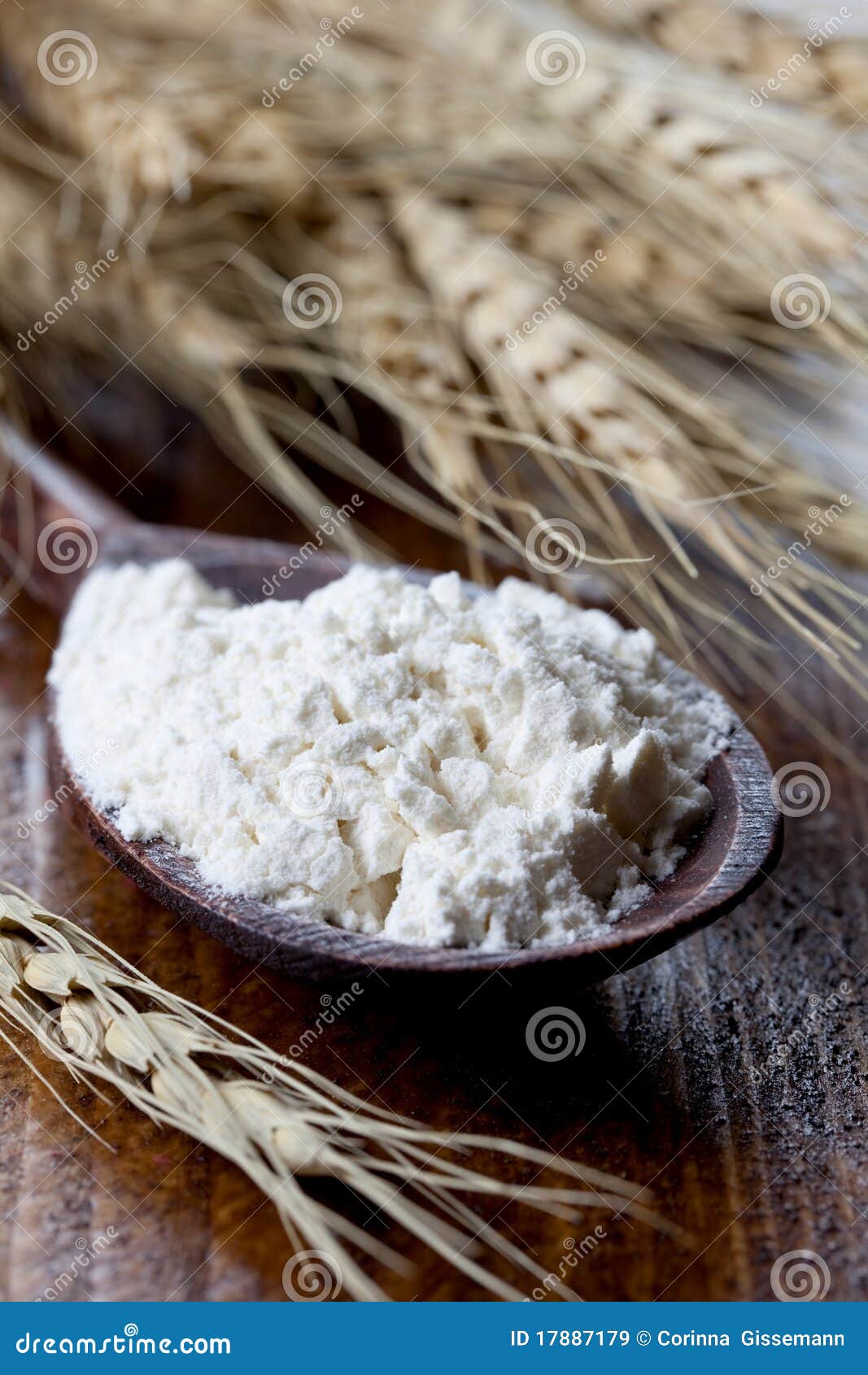 Flour on a spoon stock image. Image of selective, powder 17887179