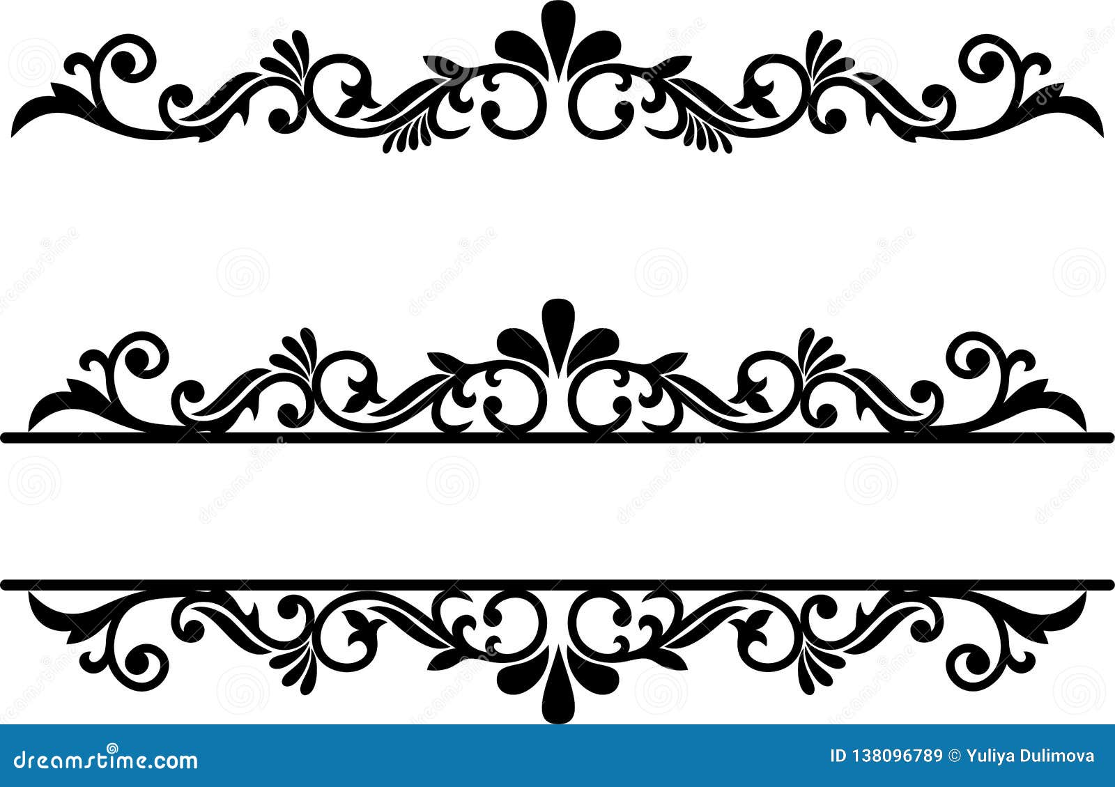 flourish , dividers line, ornamental border, fancy underline