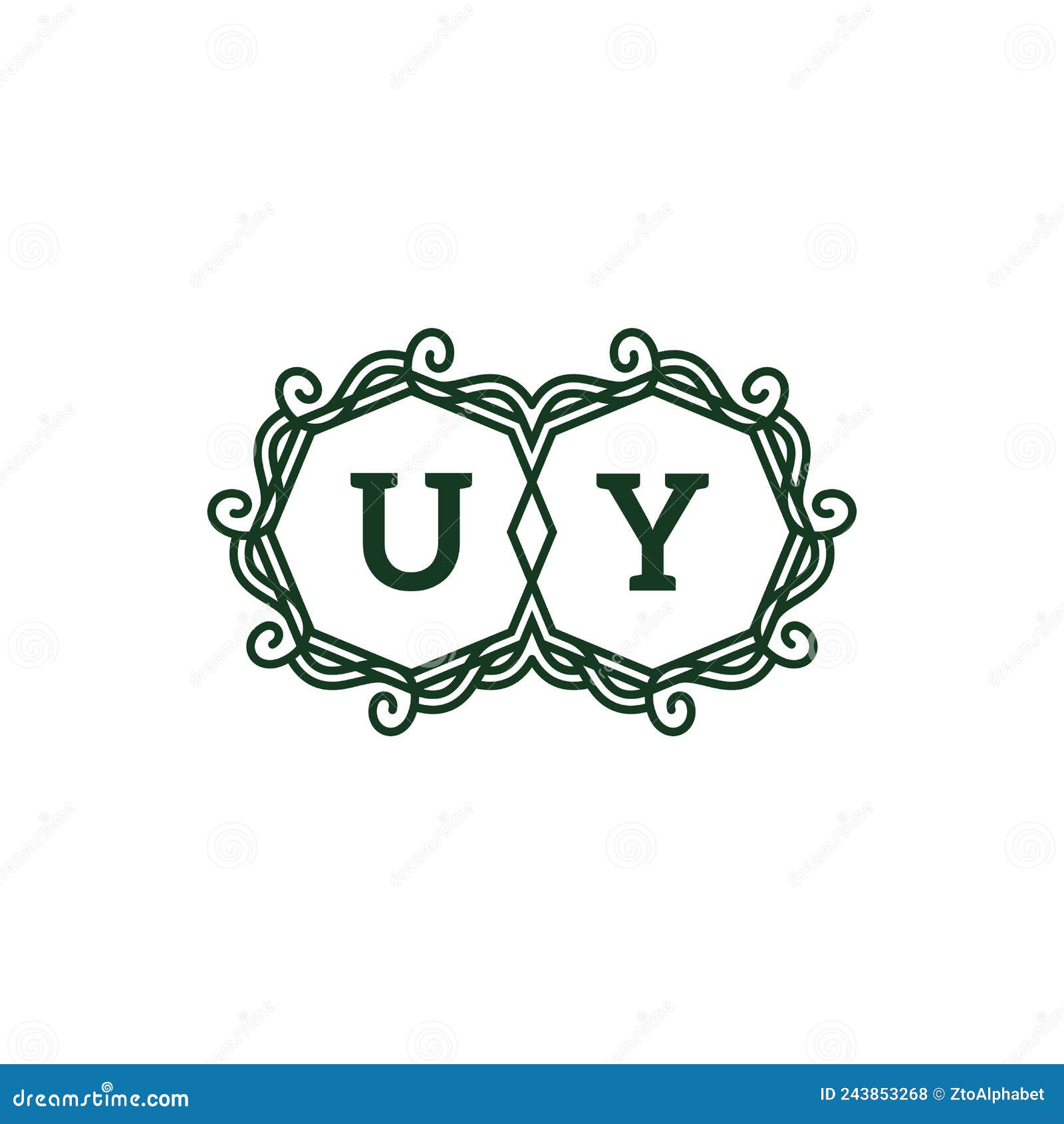 flourish swirl logo letter uy logos