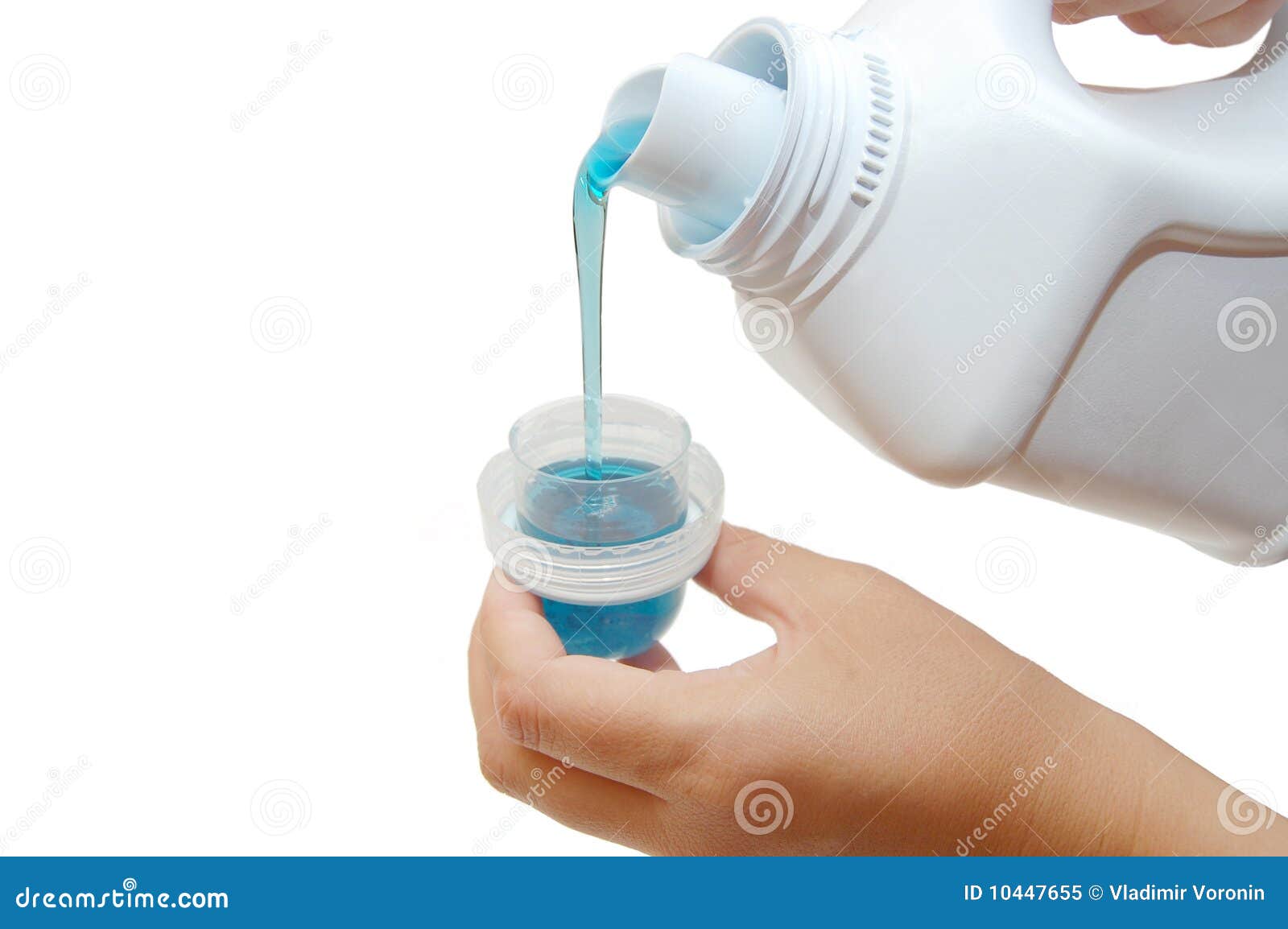 Flow Out of the Gel for Toilet Bowl Washing Stock Image Image of