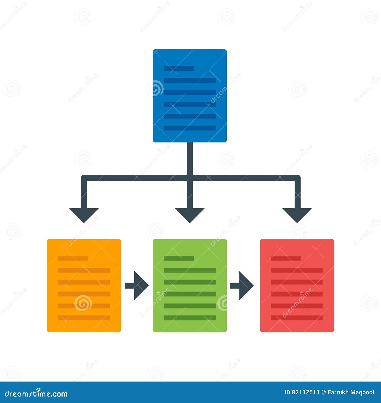 Flowchart Structure. Hierarchy Scheme Infographic For Business ...
