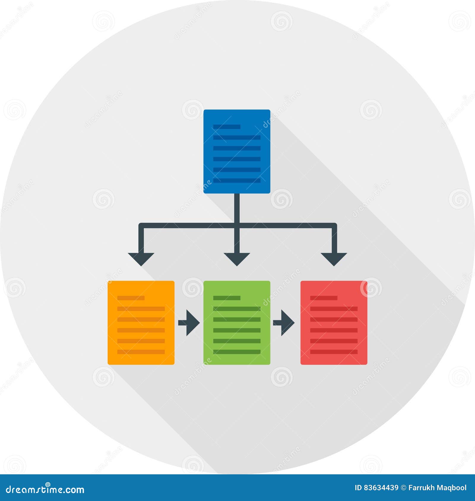 Flowchart Structure. Hierarchy Scheme Infographic For Business ...