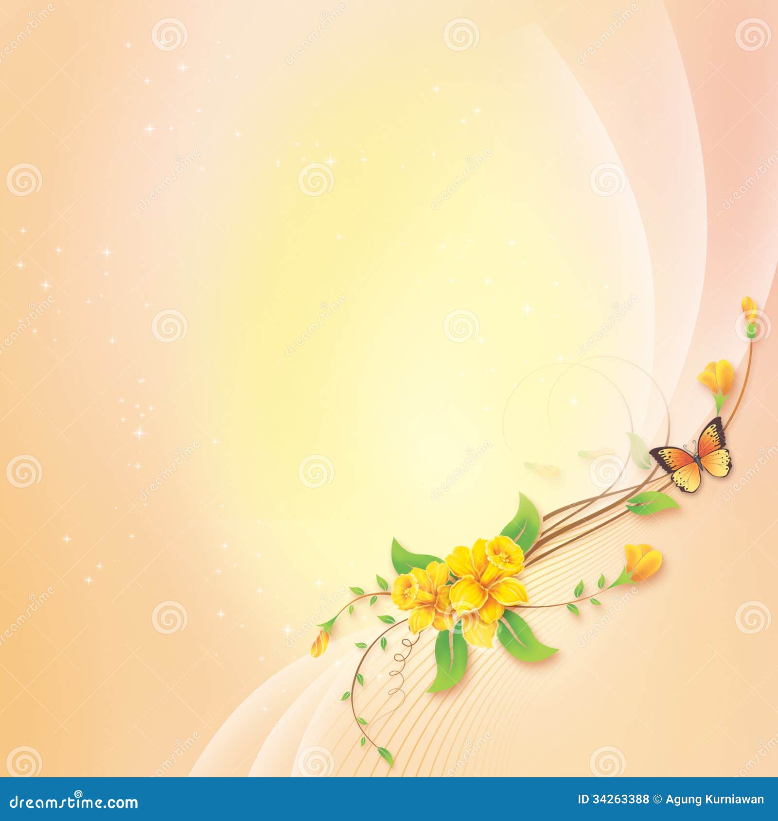 Flower with Abstract Background for Greeting Card Stock Illustration -  Illustration of holiday, engagement: 34263388