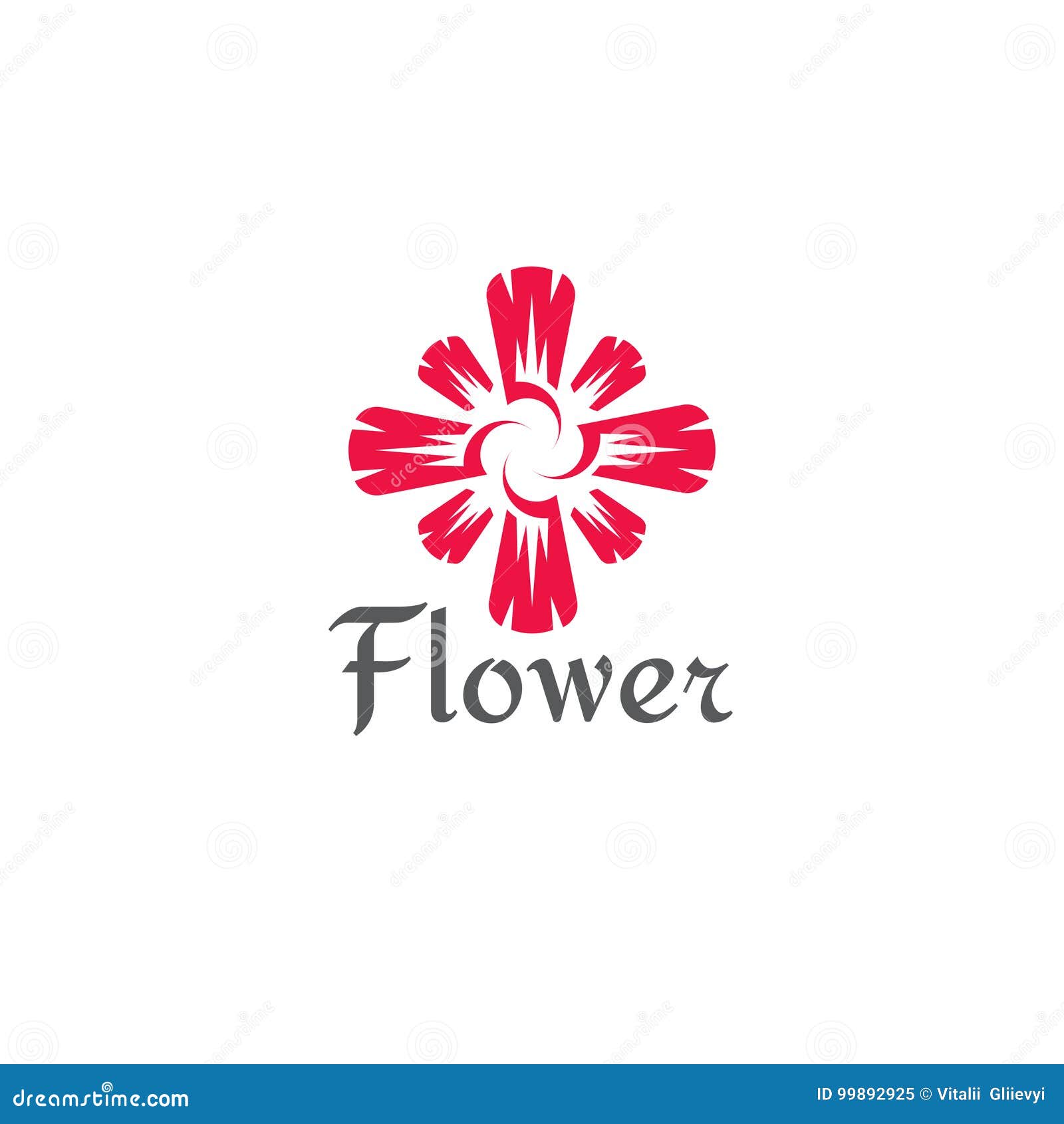 Flower abstract Logo stock vector. Illustration of linear 99892925