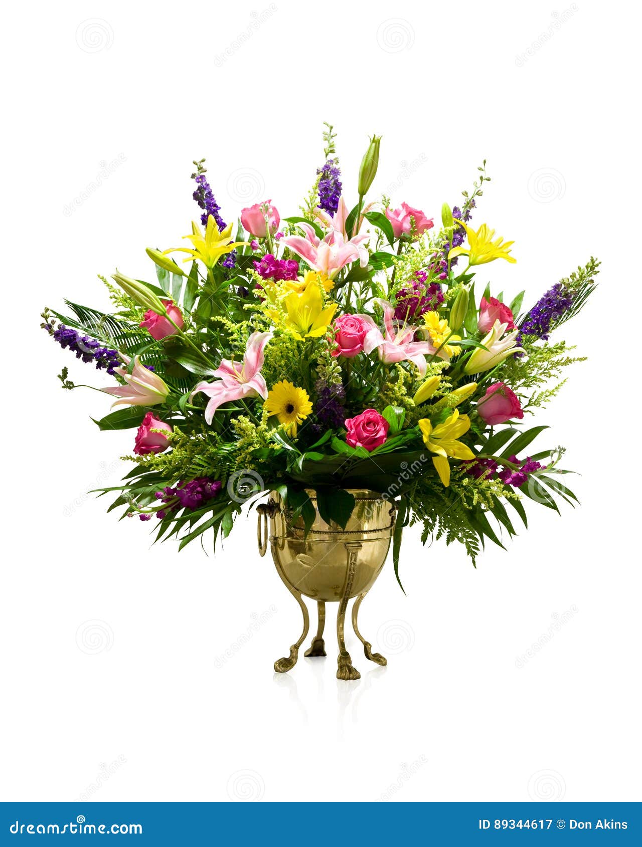 flower arrangement on white background