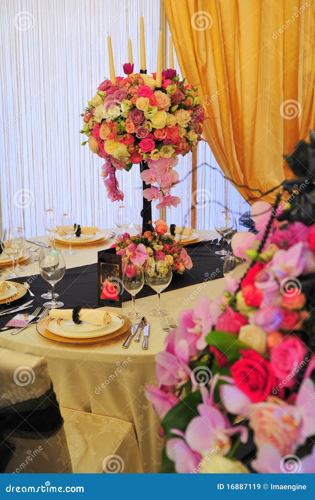 Flower Arrangements for Wedding Receptions Stock Image Image of
