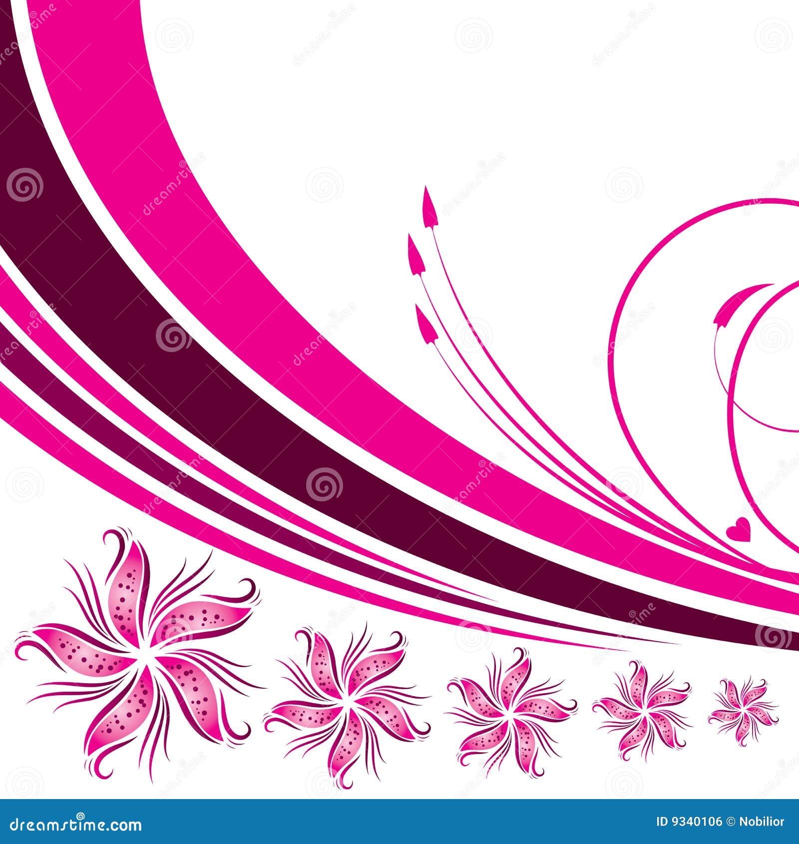 Flower background stock vector. Illustration of circle - 9340106