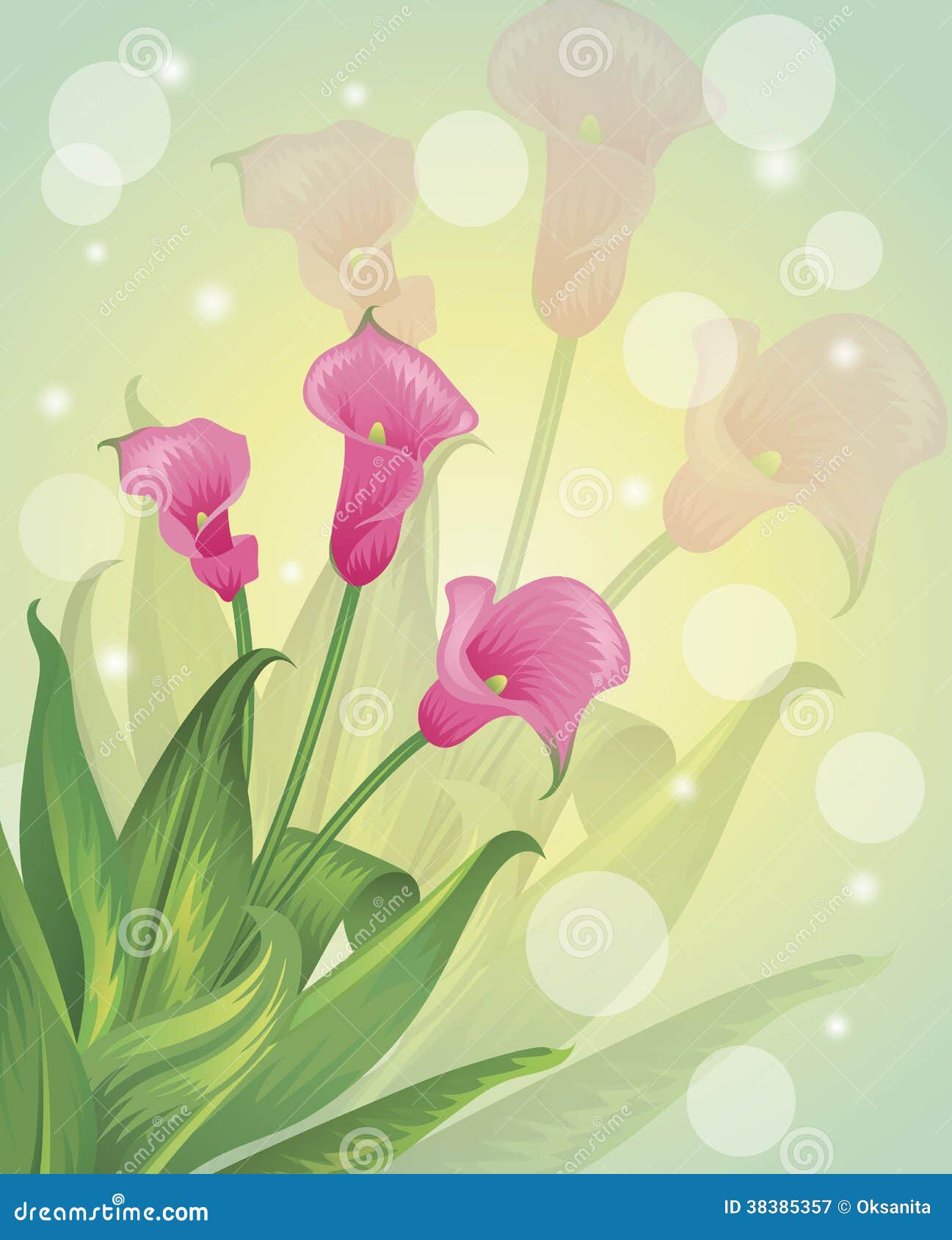 Flower background. stock vector. Illustration of aromatherapy - 38385357