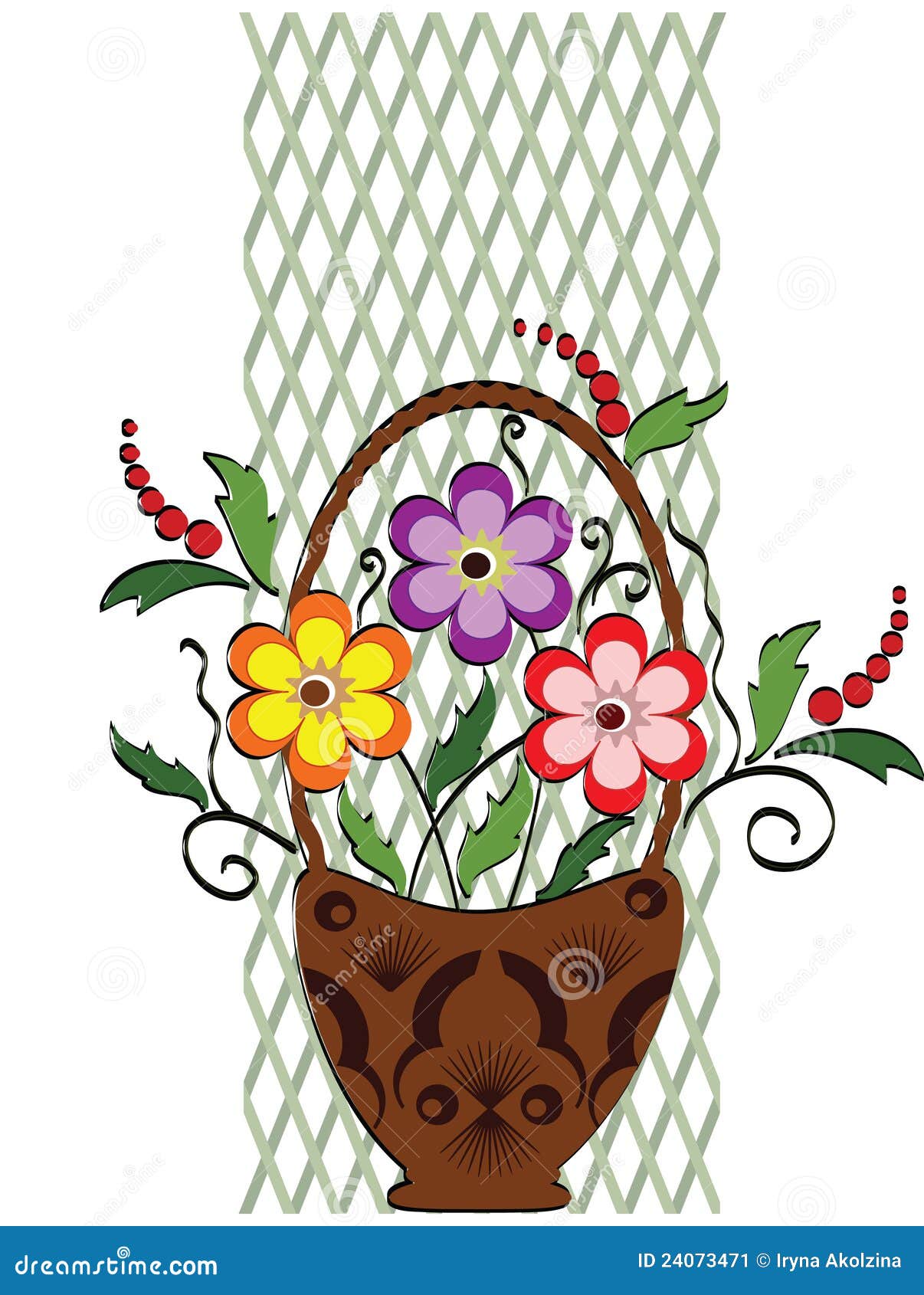 Wooden Flower Basket