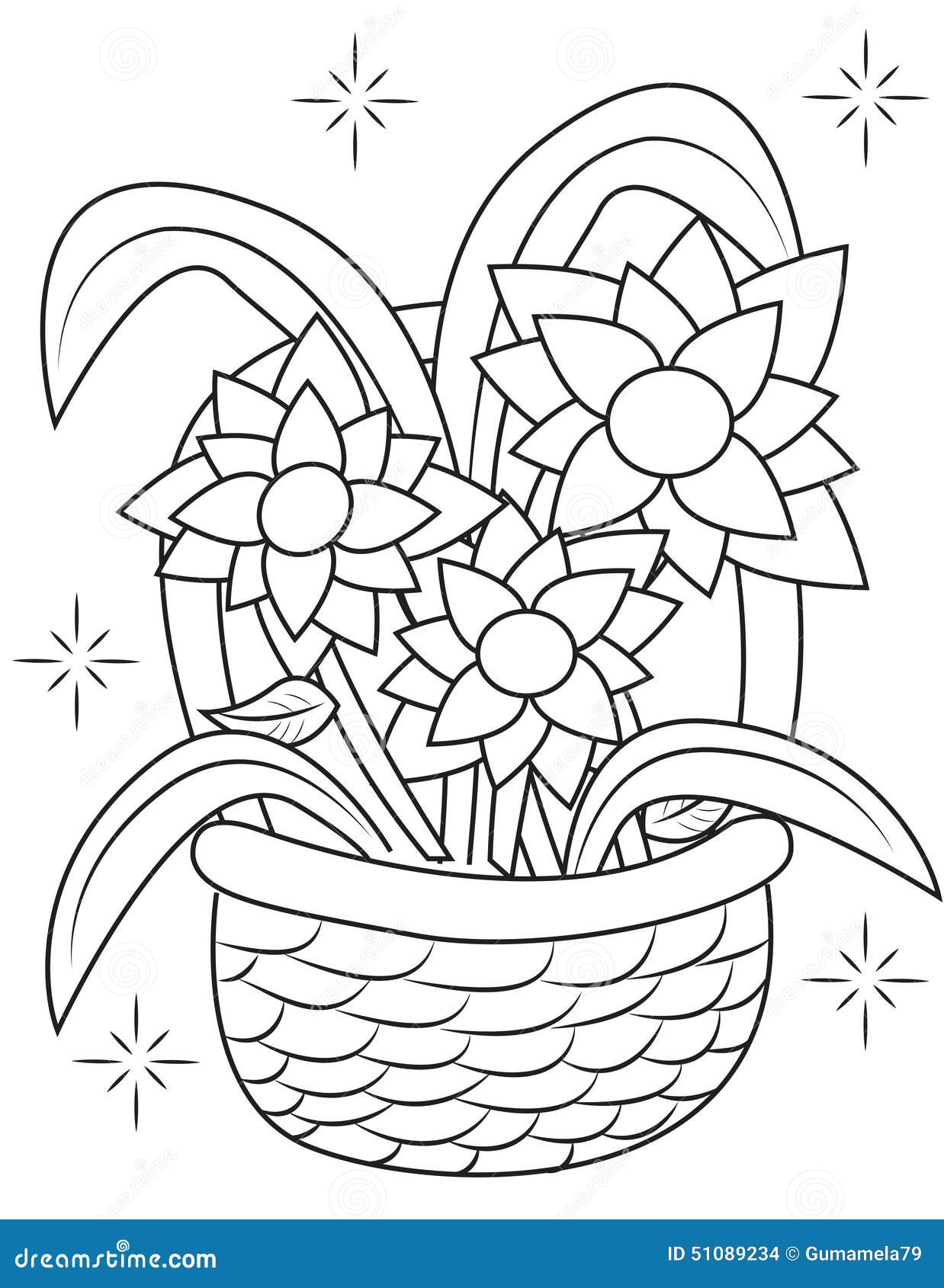 Update 195+ flower basket drawing