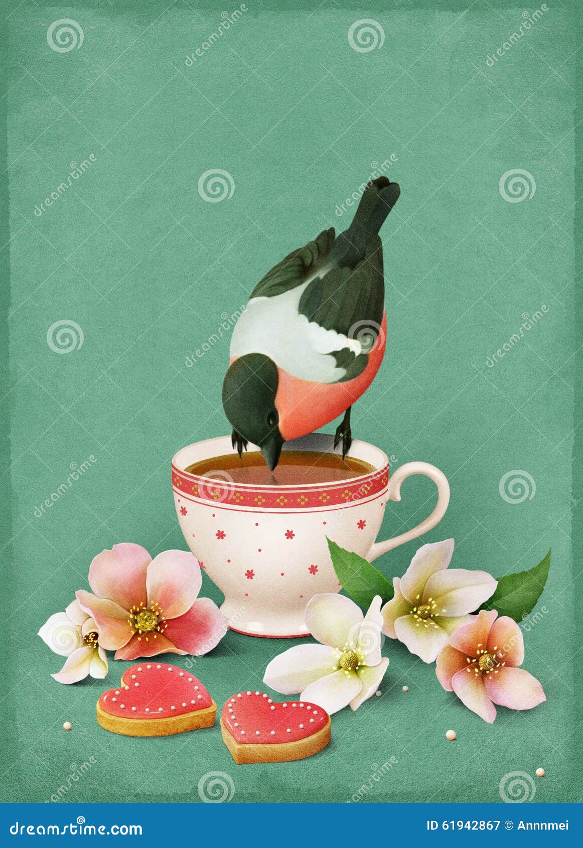 Flower and biscuit stock illustration. Illustration of tasty 61942867