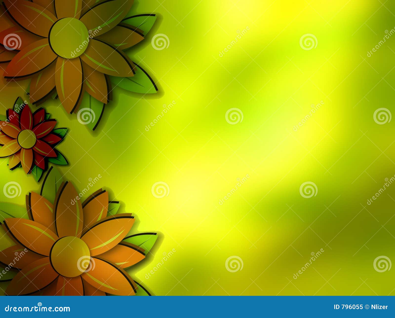 Flower Border Frame Background Stock Illustration - Illustration of border,  color: 796055