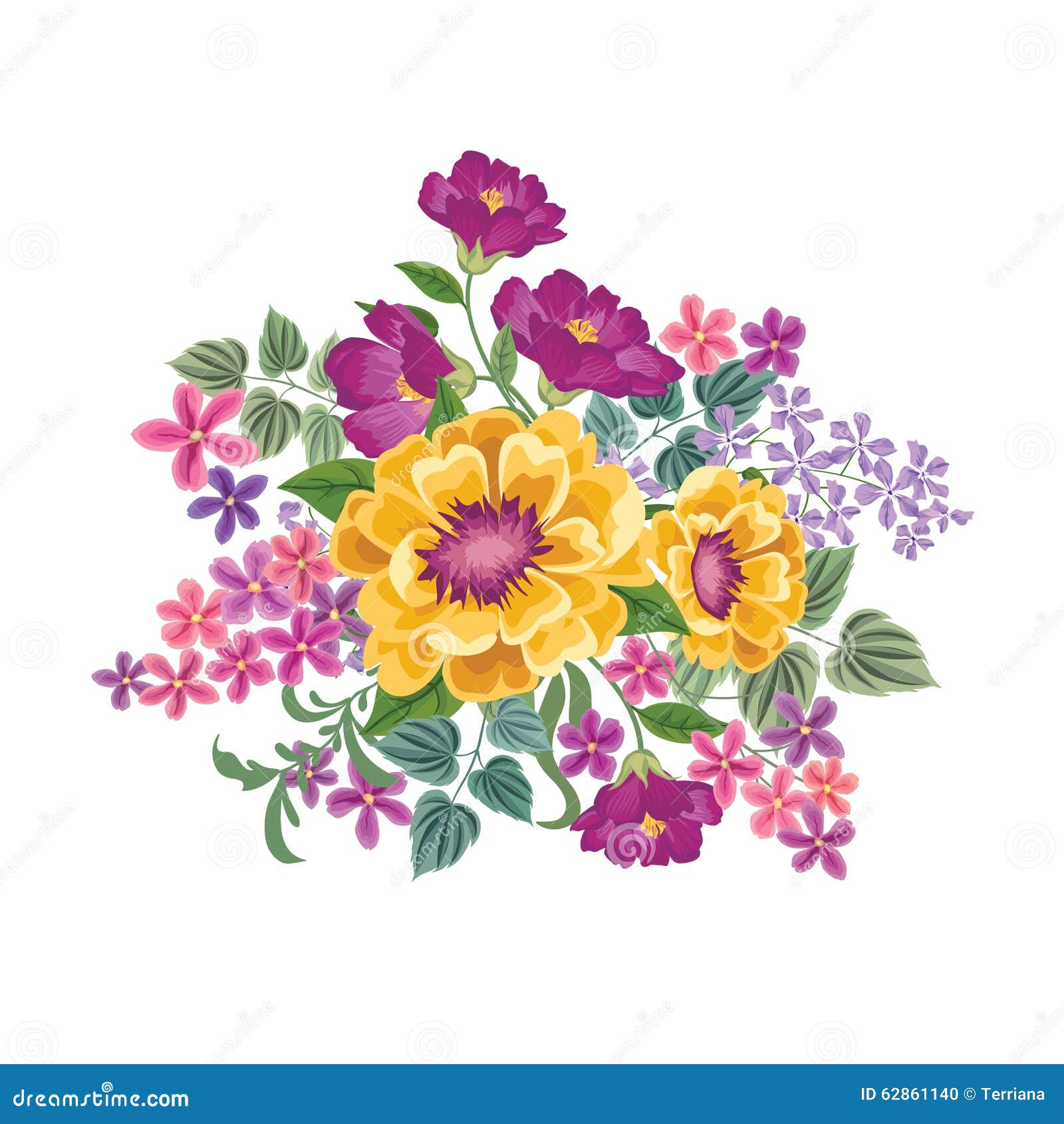 Download Flower Bouquet. Floral Frame. Flourish Greeting Card ...