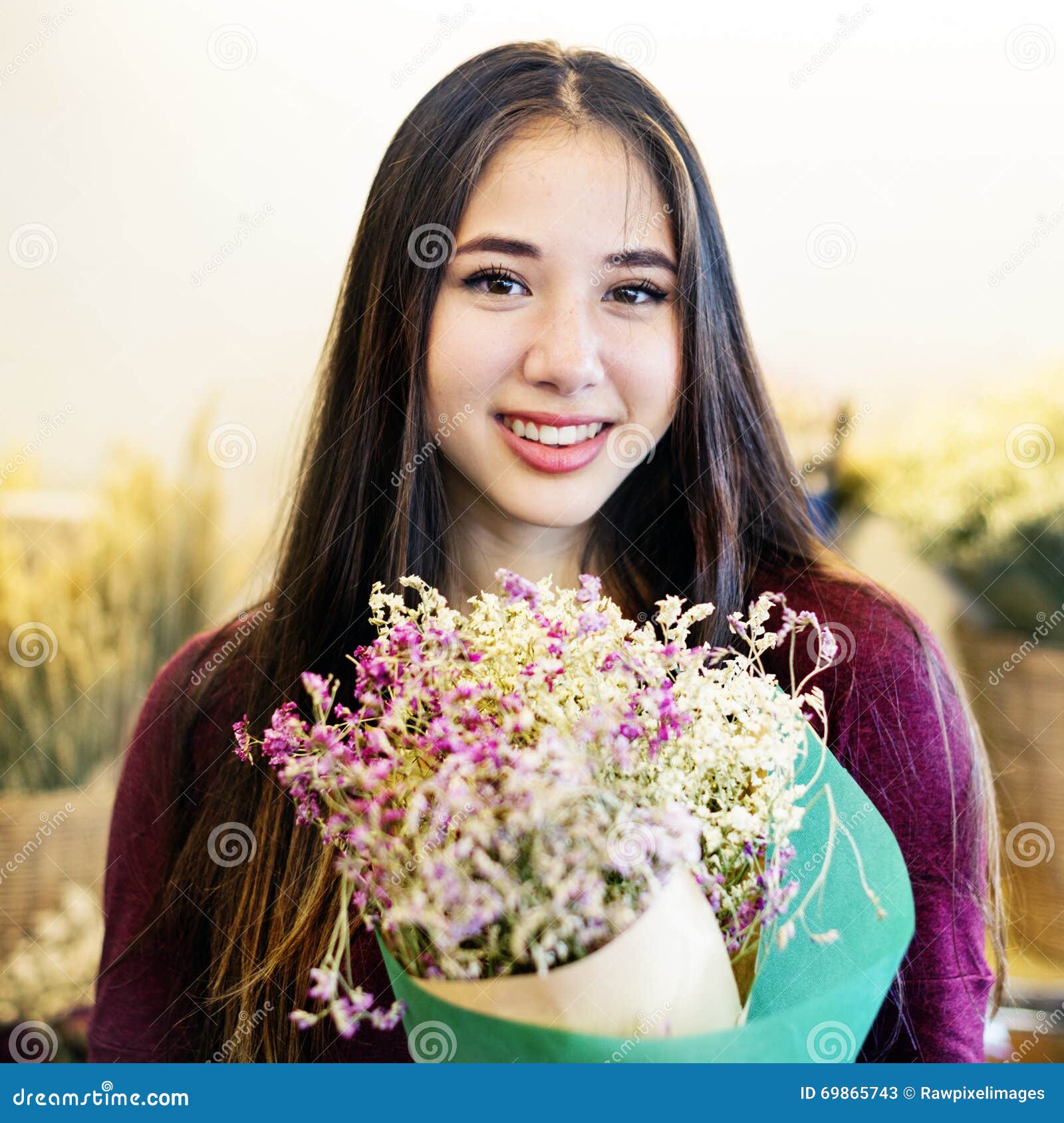 Flower Bouquet Flower Gift Happiness Joyful Concept Stock Image Image