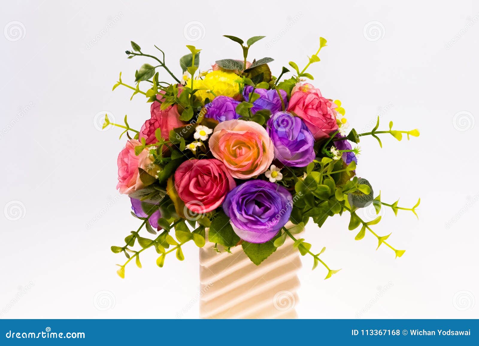 Flower Bouquet on White Background Stock Photo - Image of fresh, color