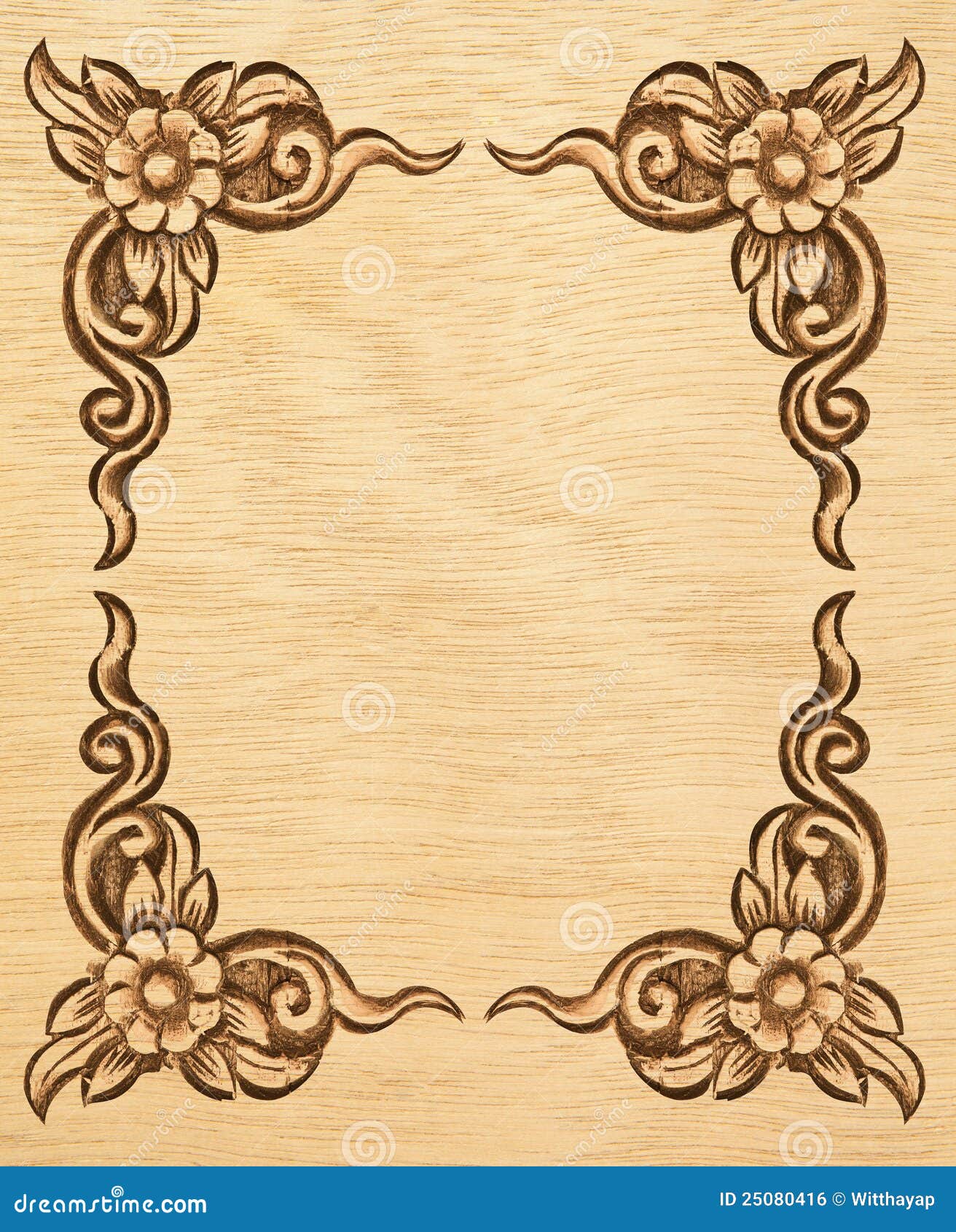Flower carved frame stock photo. Image of panel, abstract 25080416