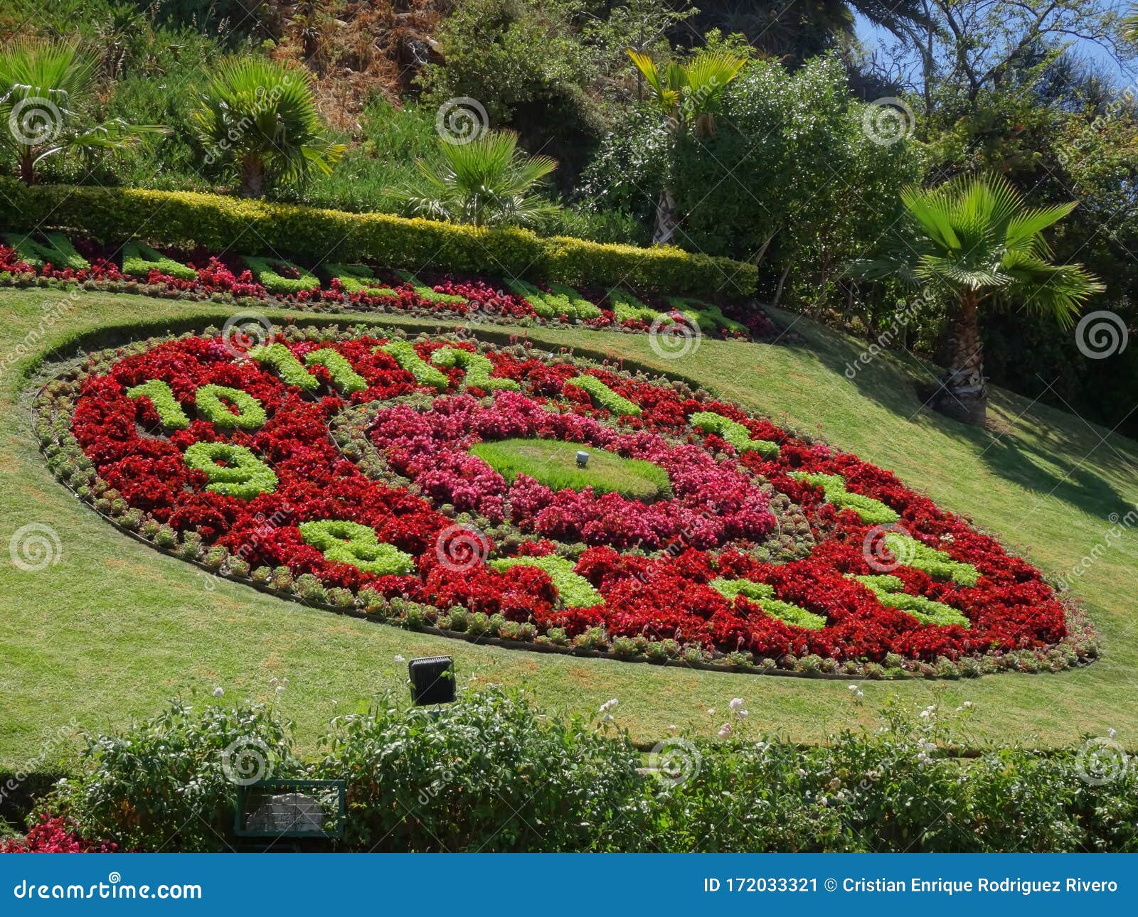 flower clock located in viÃÂ±a del mar in chile