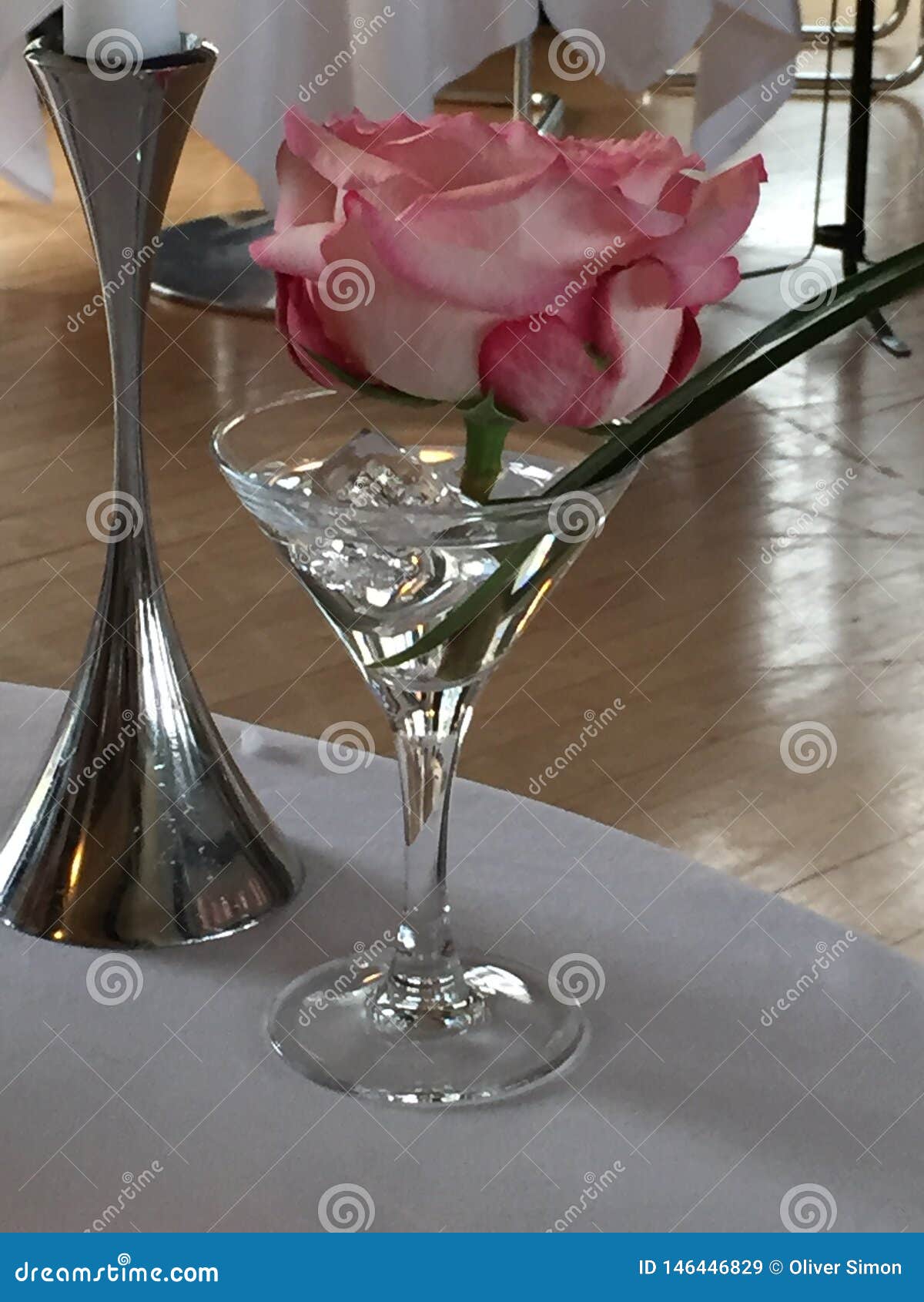 Flower in cocktail glass stock image. Image of flower 146446829