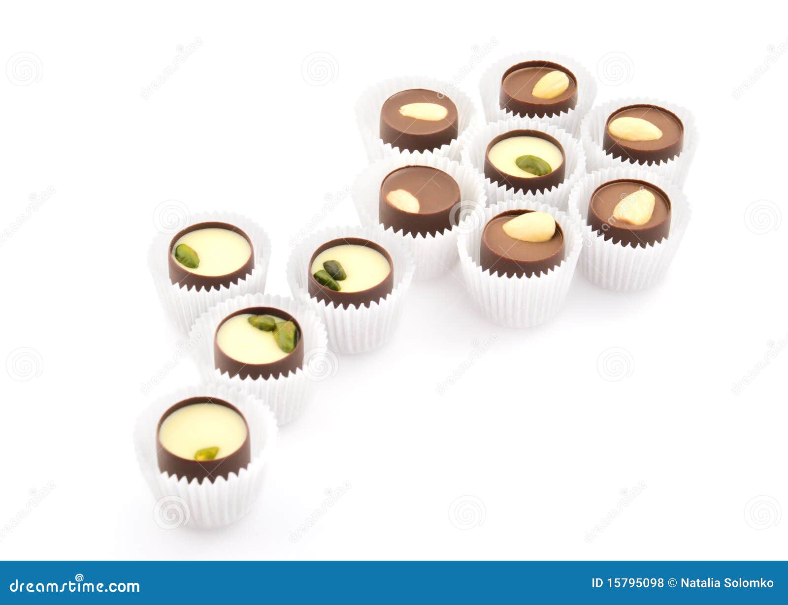 Flower Composed of Chocolate Sweets in a Wrappers Stock Photo Image