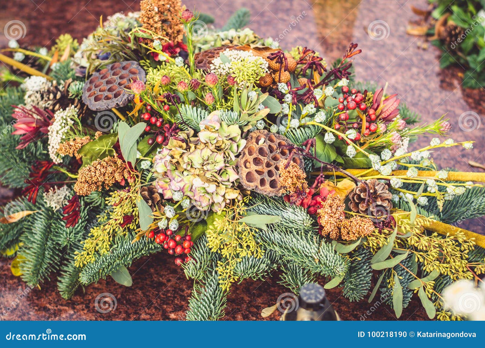 Flower Decoration in All Saints Day Stock Photo Image of graveyard