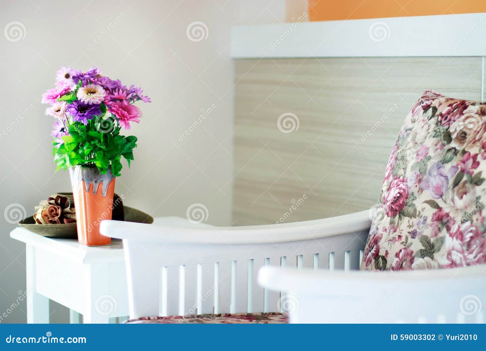 Flower Decoration In Light Living Room Stock Photo Image 59003302