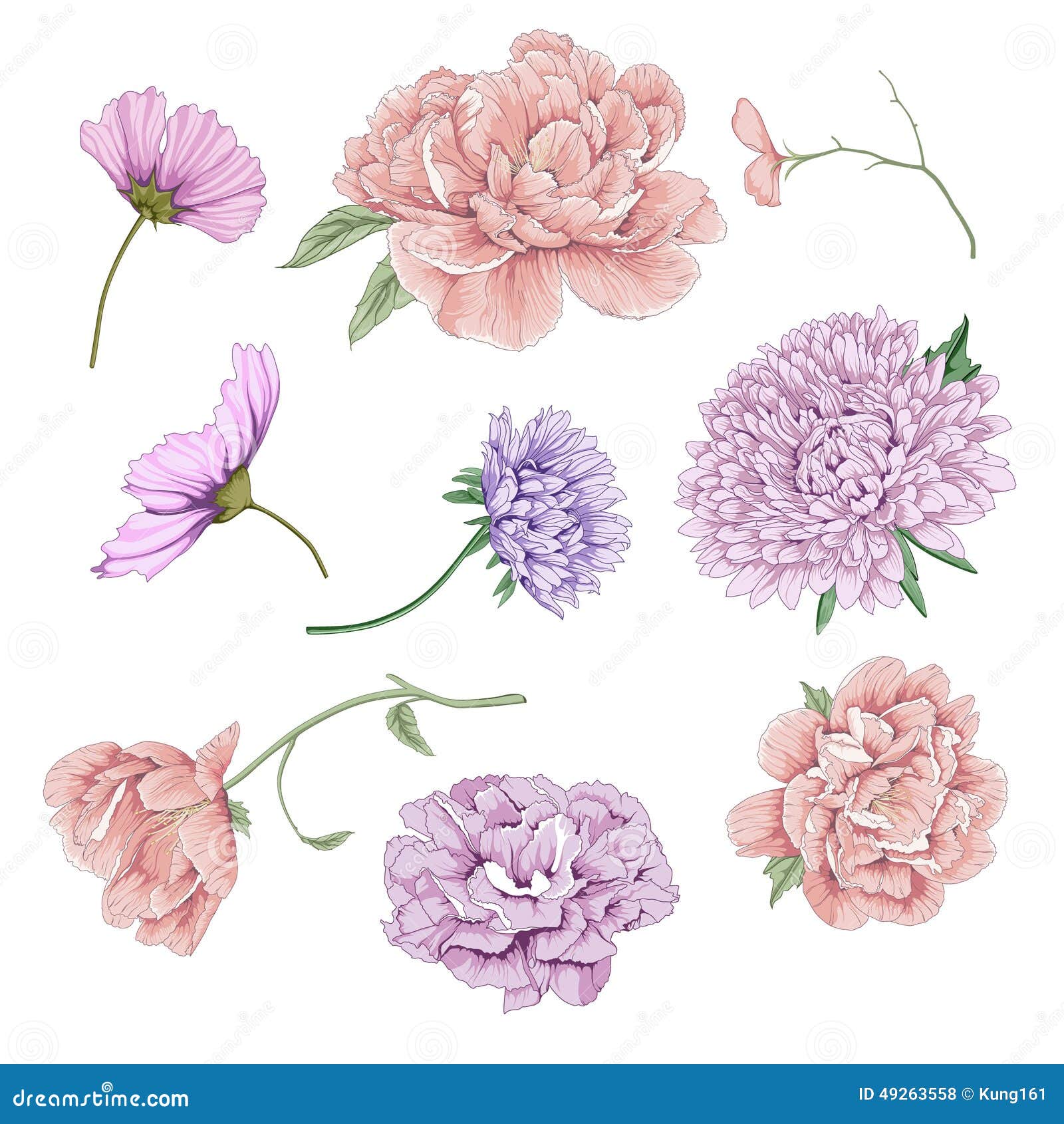 Flower element stock vector. Illustration of doodle, beauty 49263558