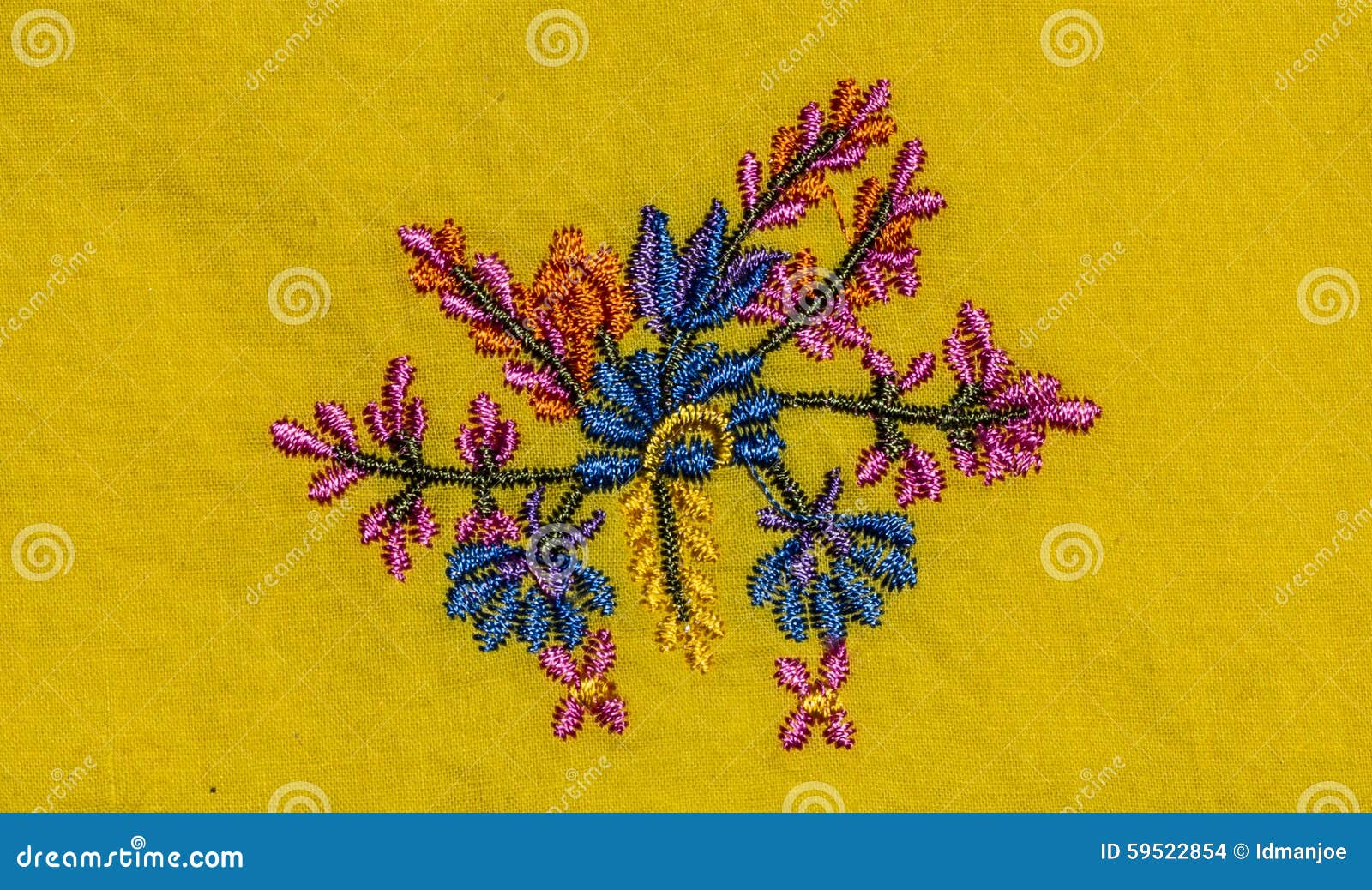 Flower embroidery stock photo. Image of folk, antique 59522854