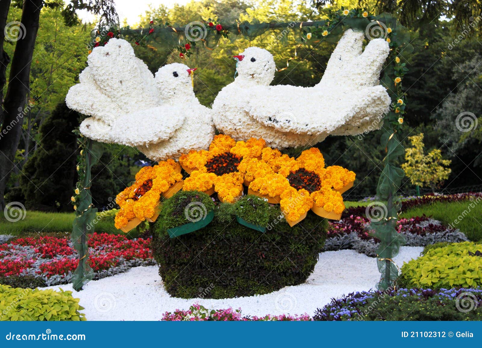 Flower Exhibition Timed To the Independence Day Editorial Photography