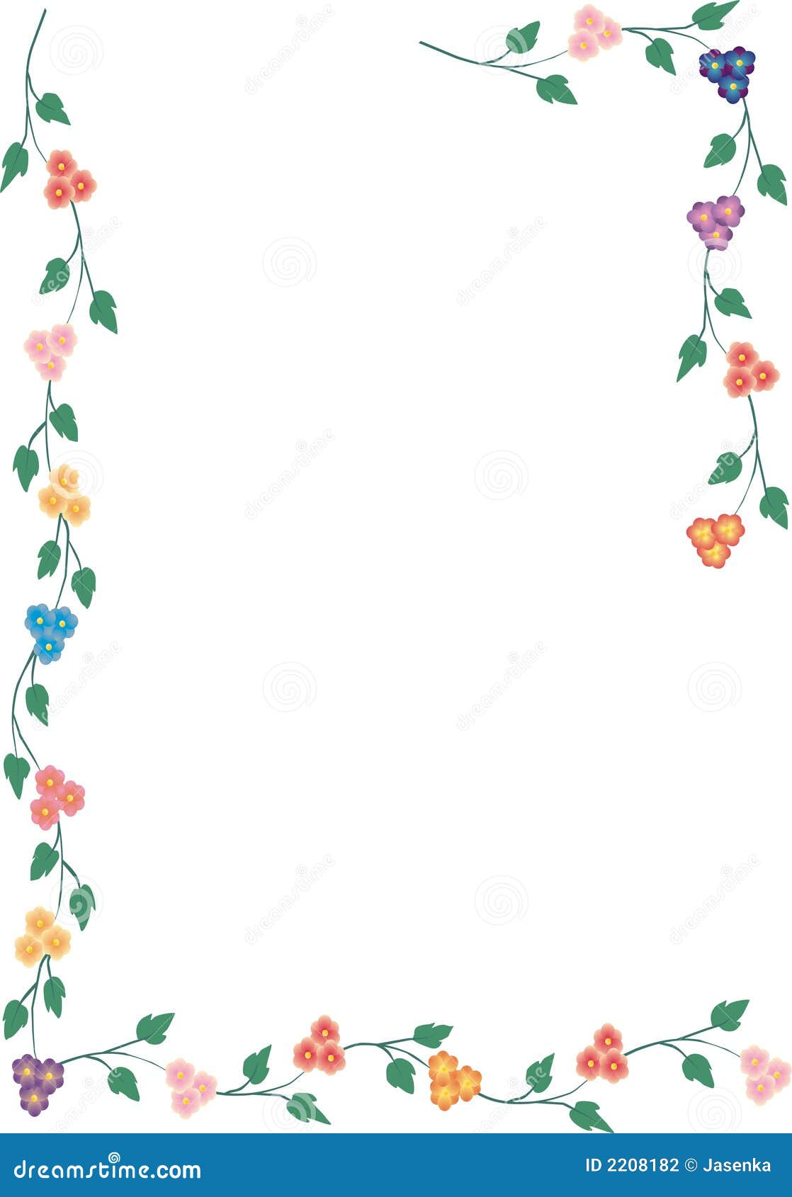 Flower Frame Stock Vector Illustration Of Vector Plant 281