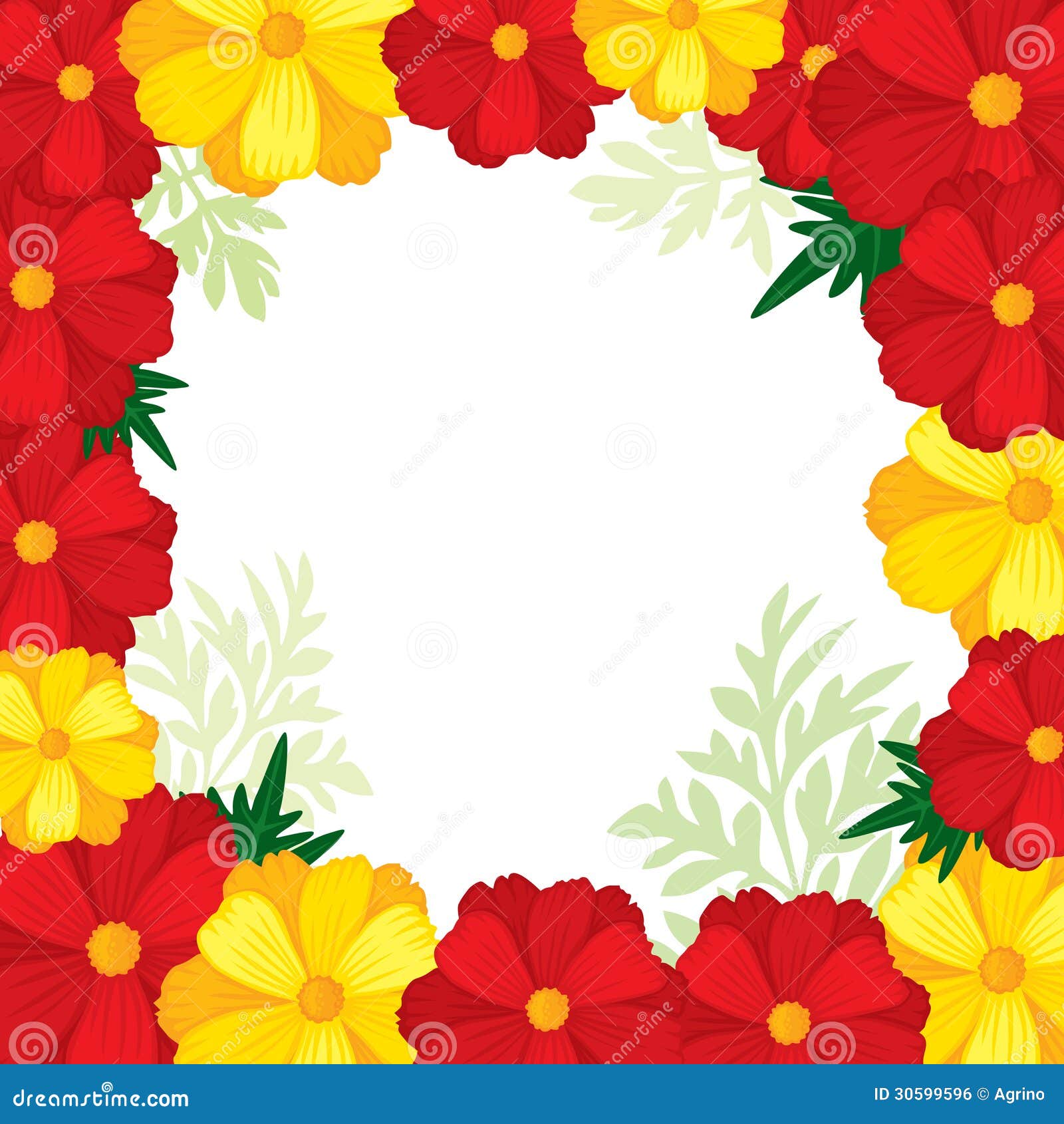 Flower frame stock vector. Illustration of white, multicolor 30599596
