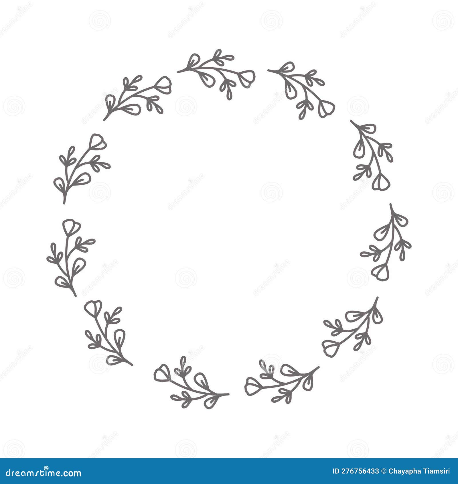 Flower frame leaf circle stock illustration. Illustration of vector ...