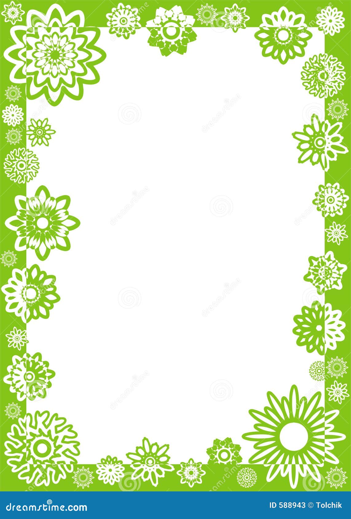 Flower frame, vector stock vector. Illustration of abstraction - 588943