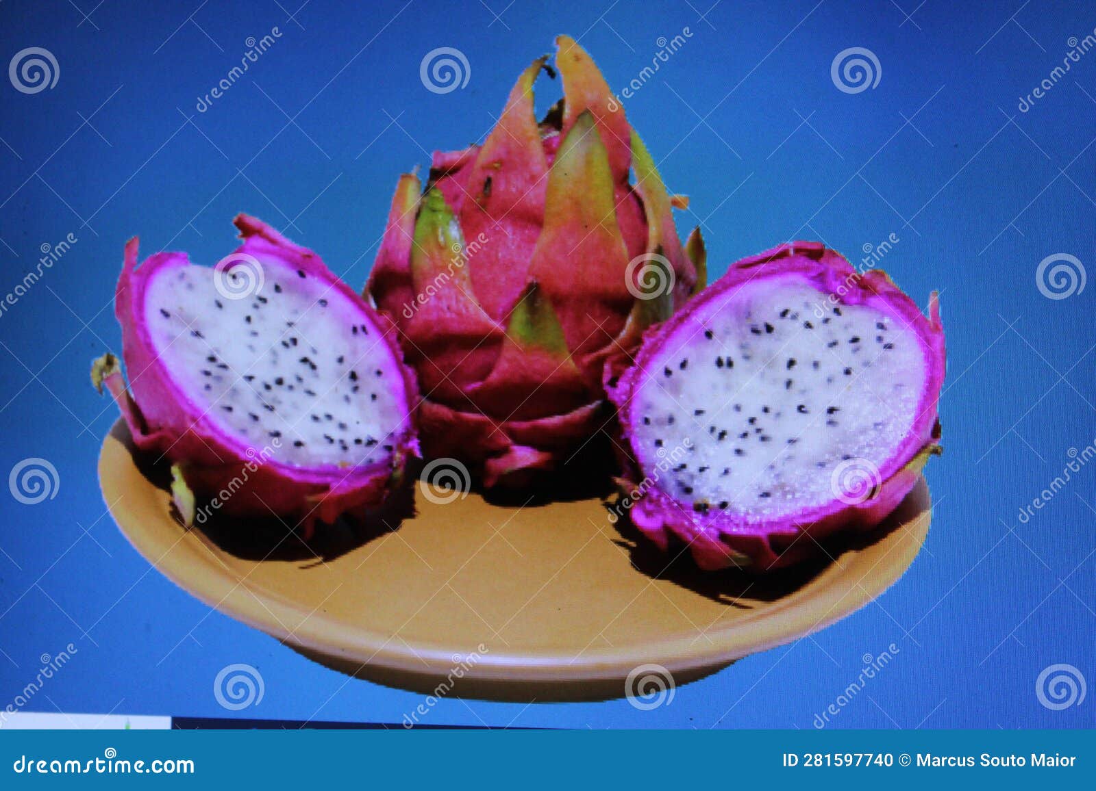 after the flower the fruit pitaia or fruit of the red dragon