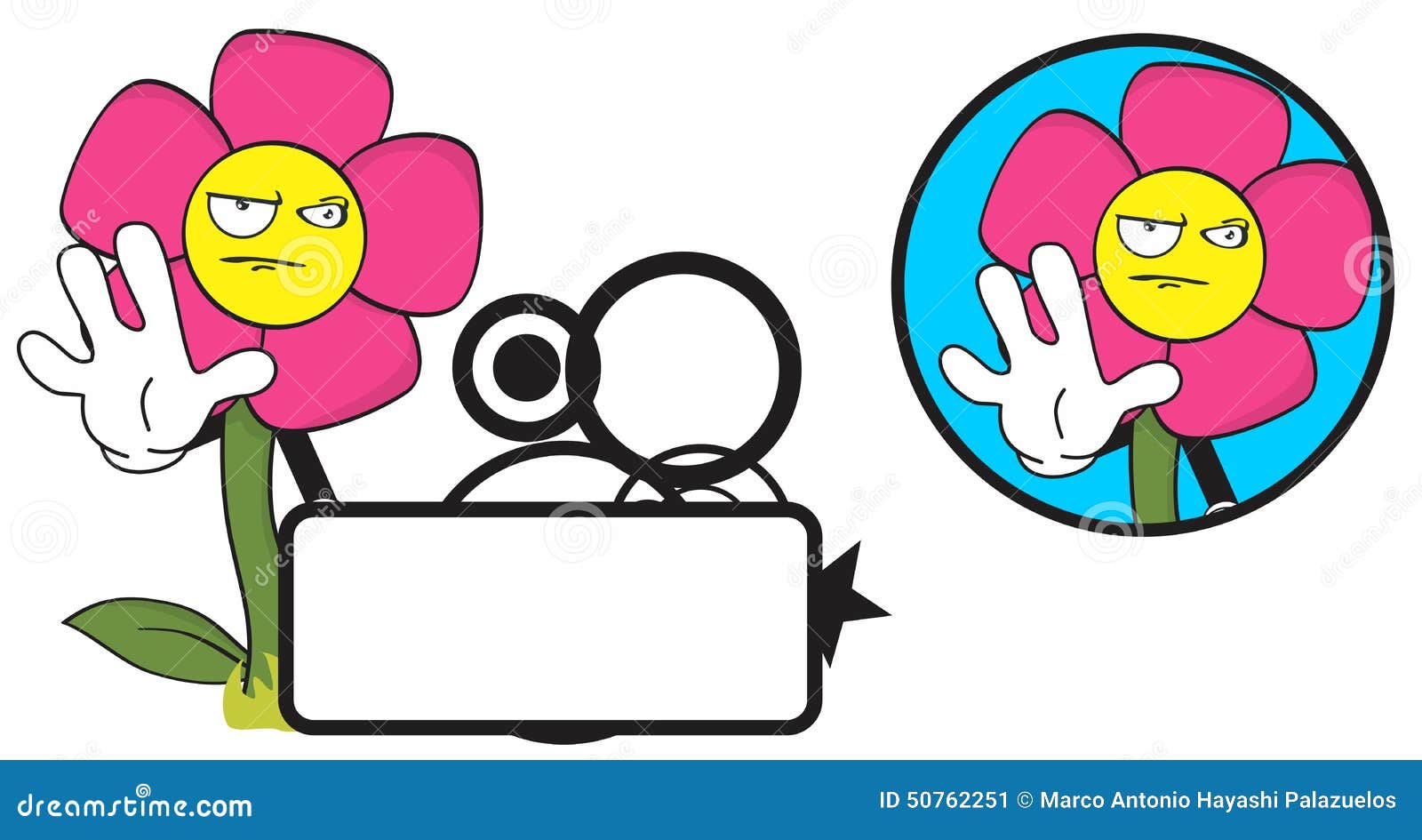 Download Flower Funny Cartoon Expression Copyspace2 Stock Vector - Illustration of little, garden: 50762251