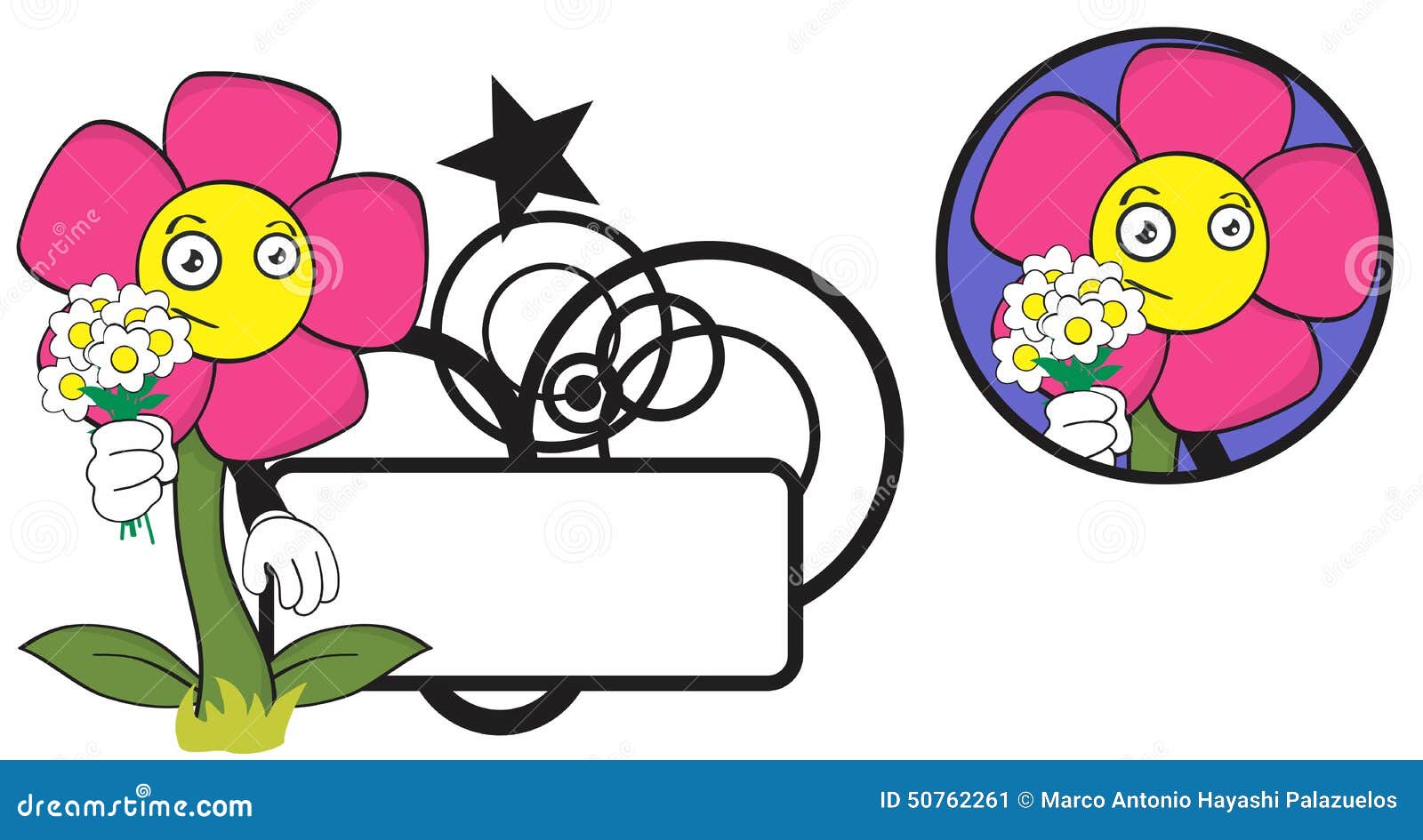 Download Flower Funny Cartoon Expression Copyspace5 Stock Vector - Illustration of clipart, flower: 50762261