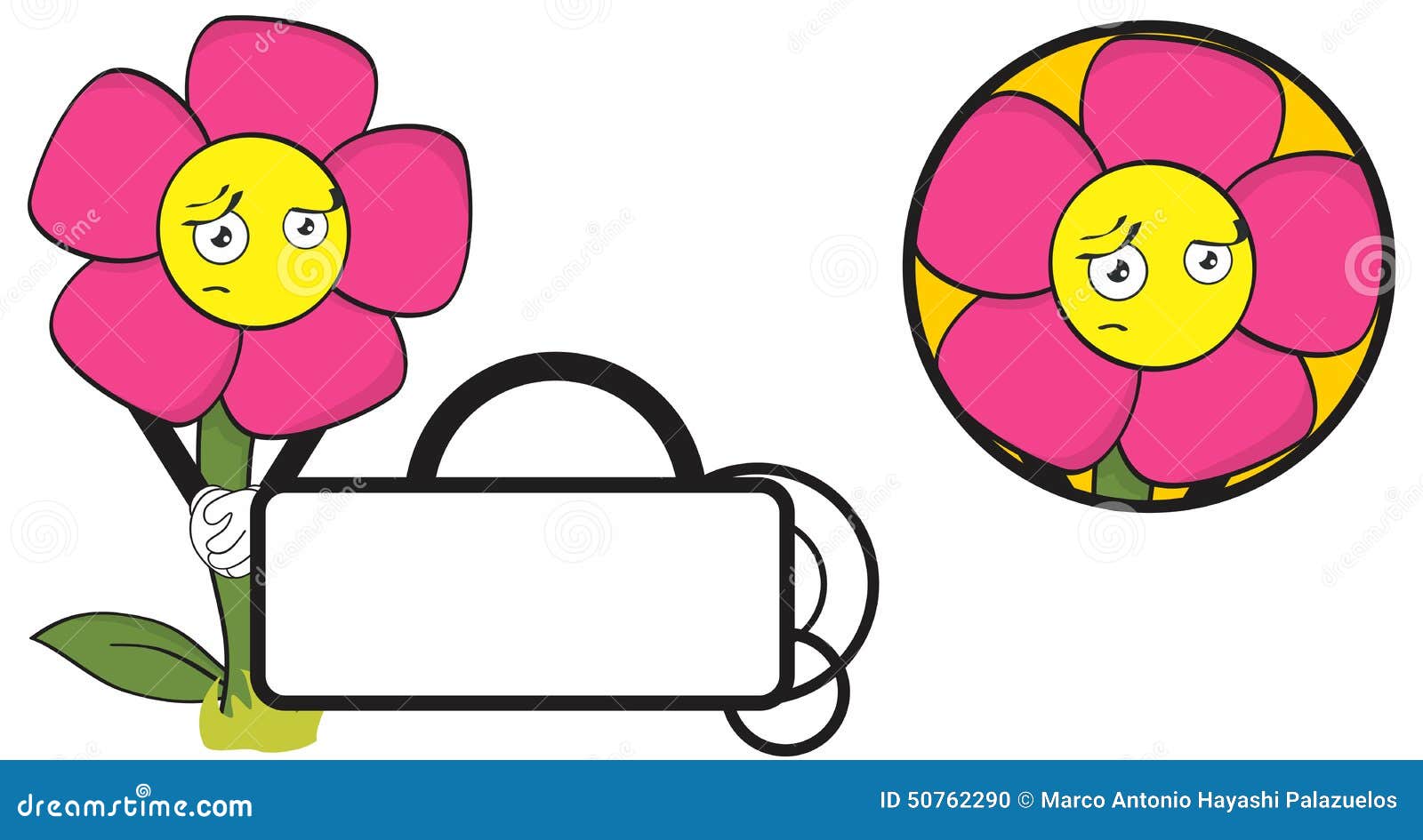 Download Flower Funny Cartoon Expression Copyspace8 Stock Vector - Illustration of summer, plant: 50762290