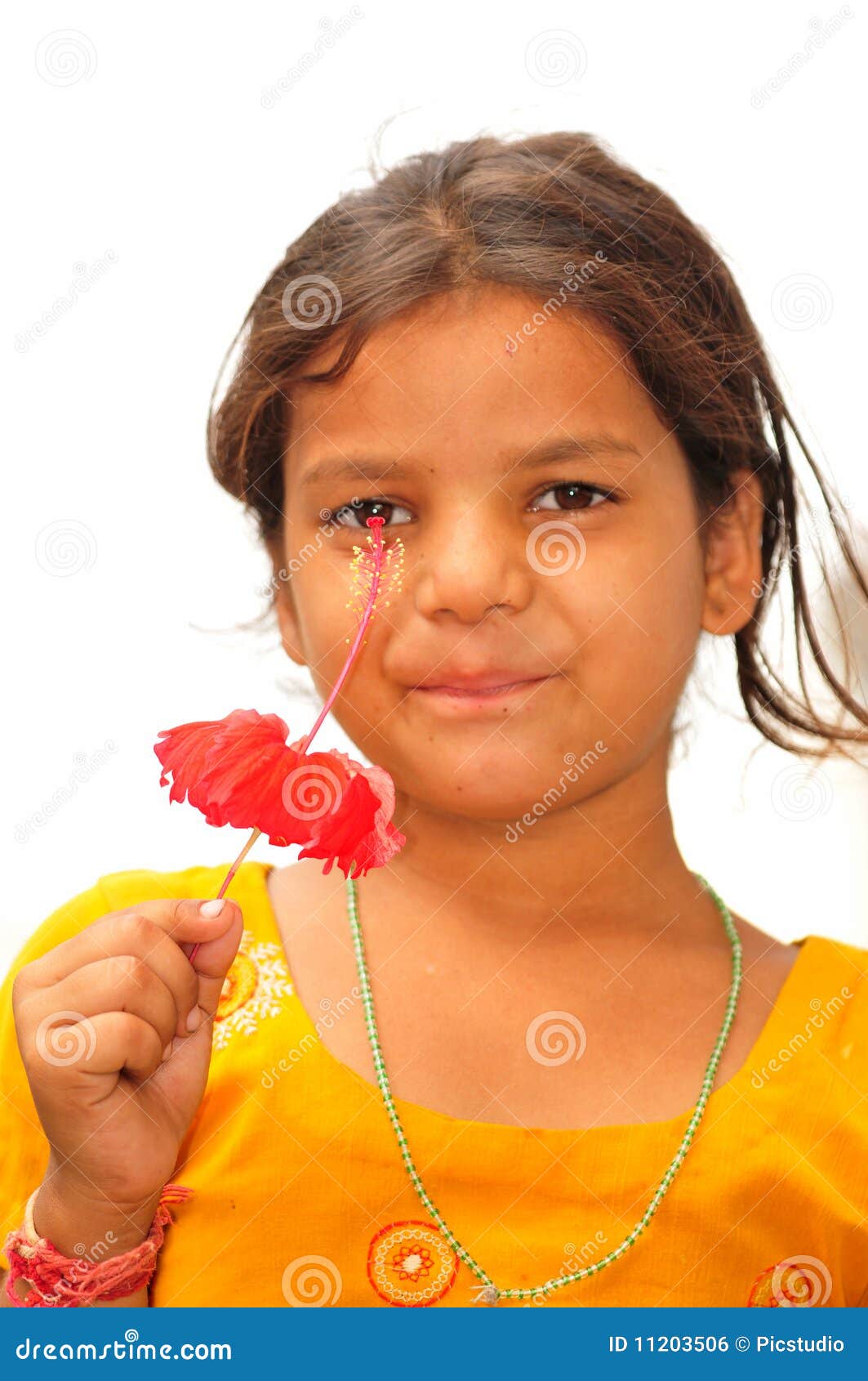 Flower girl stock photo. Image of pollens, girl, village 11203506
