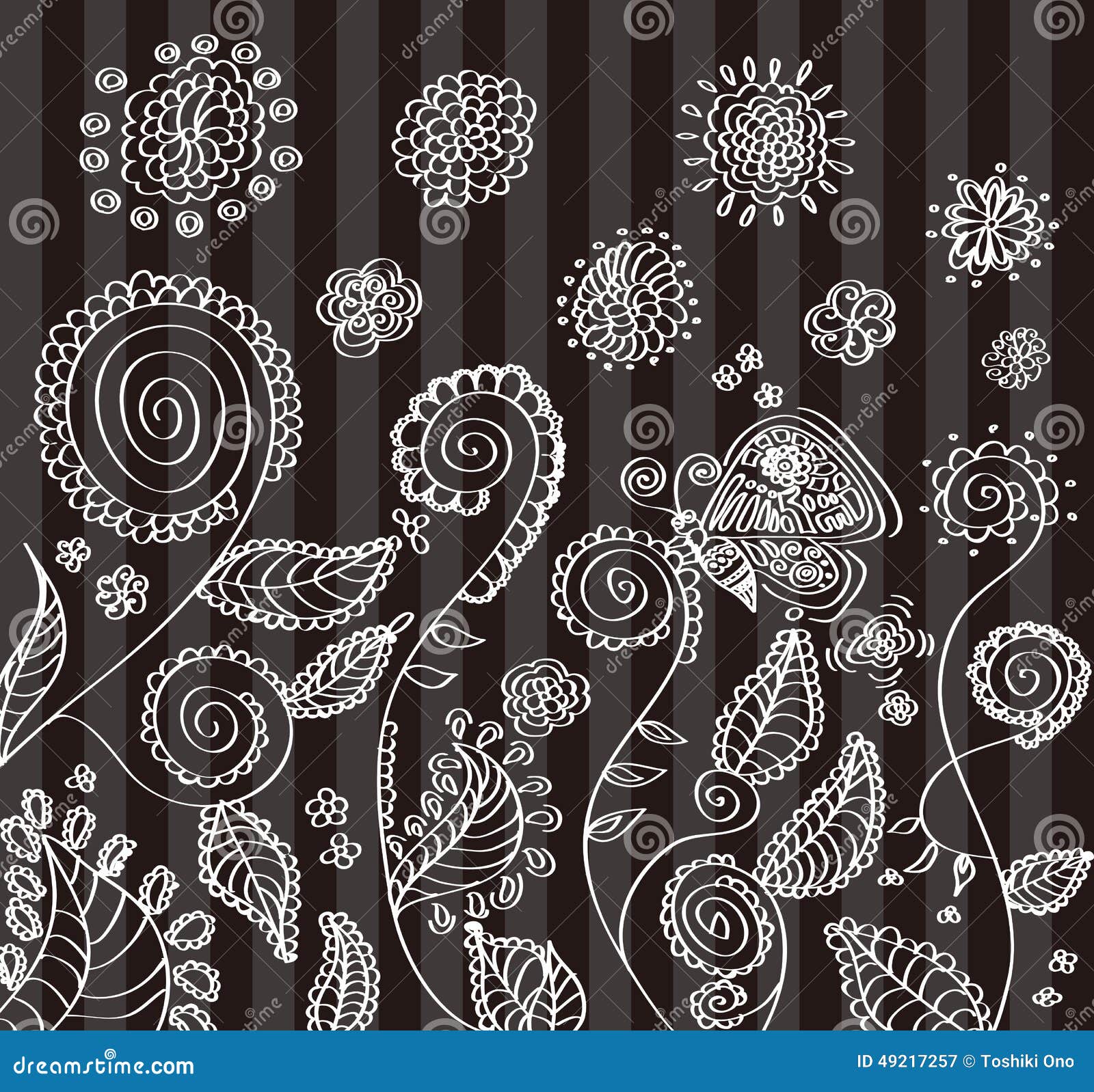 Flower of handwriting. stock vector. Illustration of handwriting 49217257