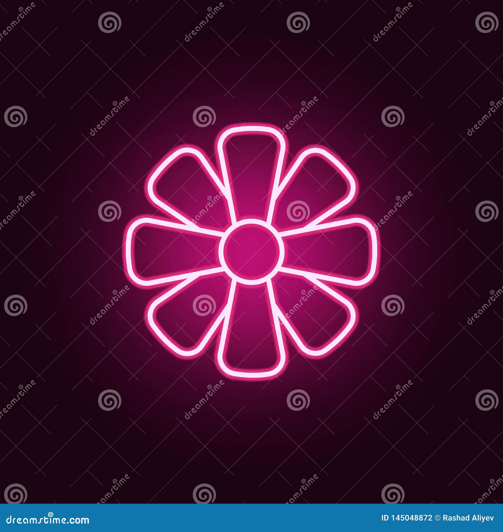 Flower Icon. Elements of Web in Neon Style Icons Stock Illustration ...