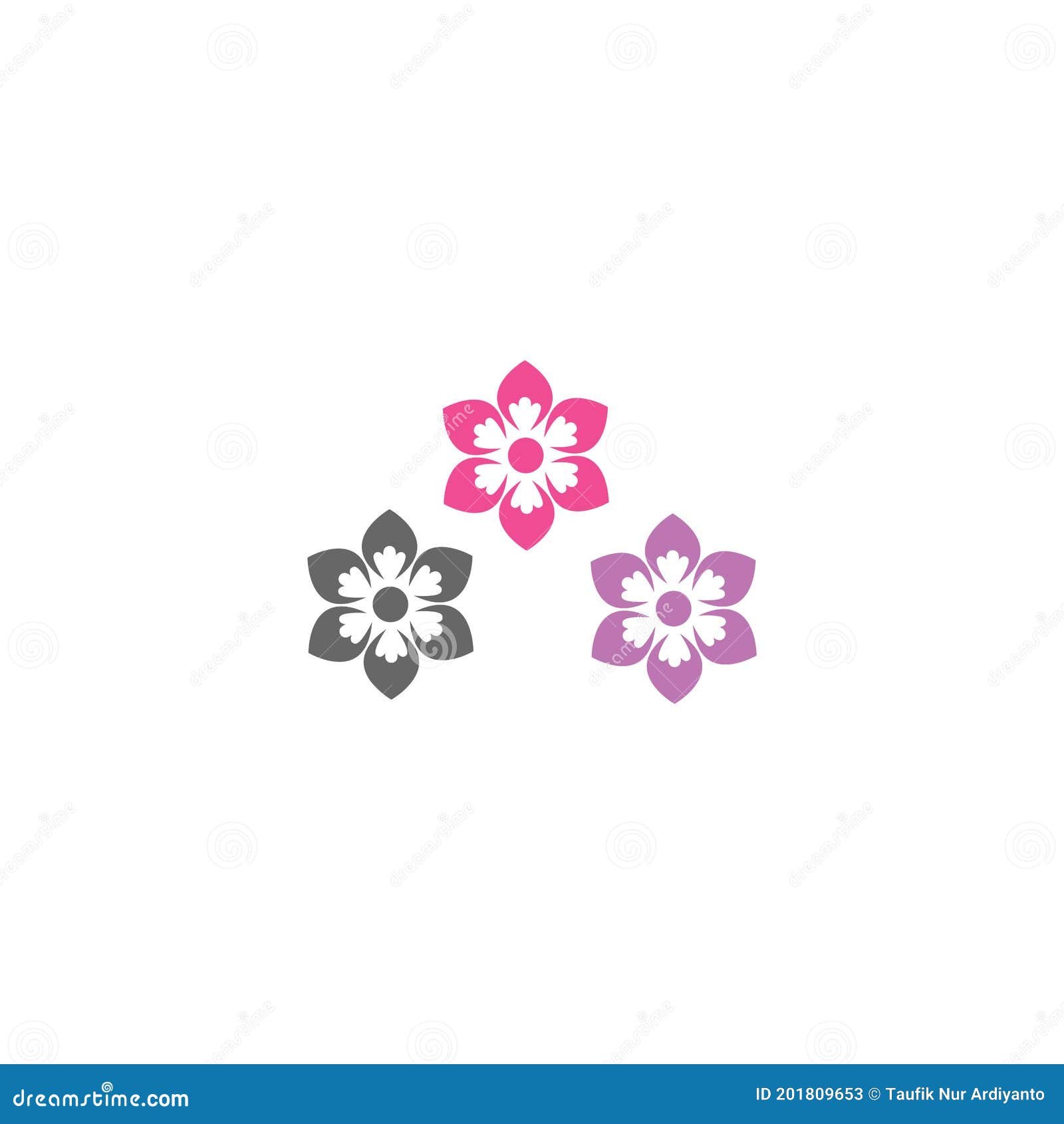 Flower Icon Logo Creative Design Stock Vector Illustration of element