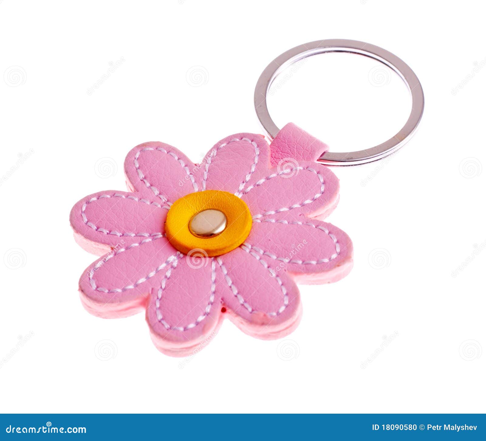Flower Keychain stock photo. Image of yellow, metal, tiny 18090580