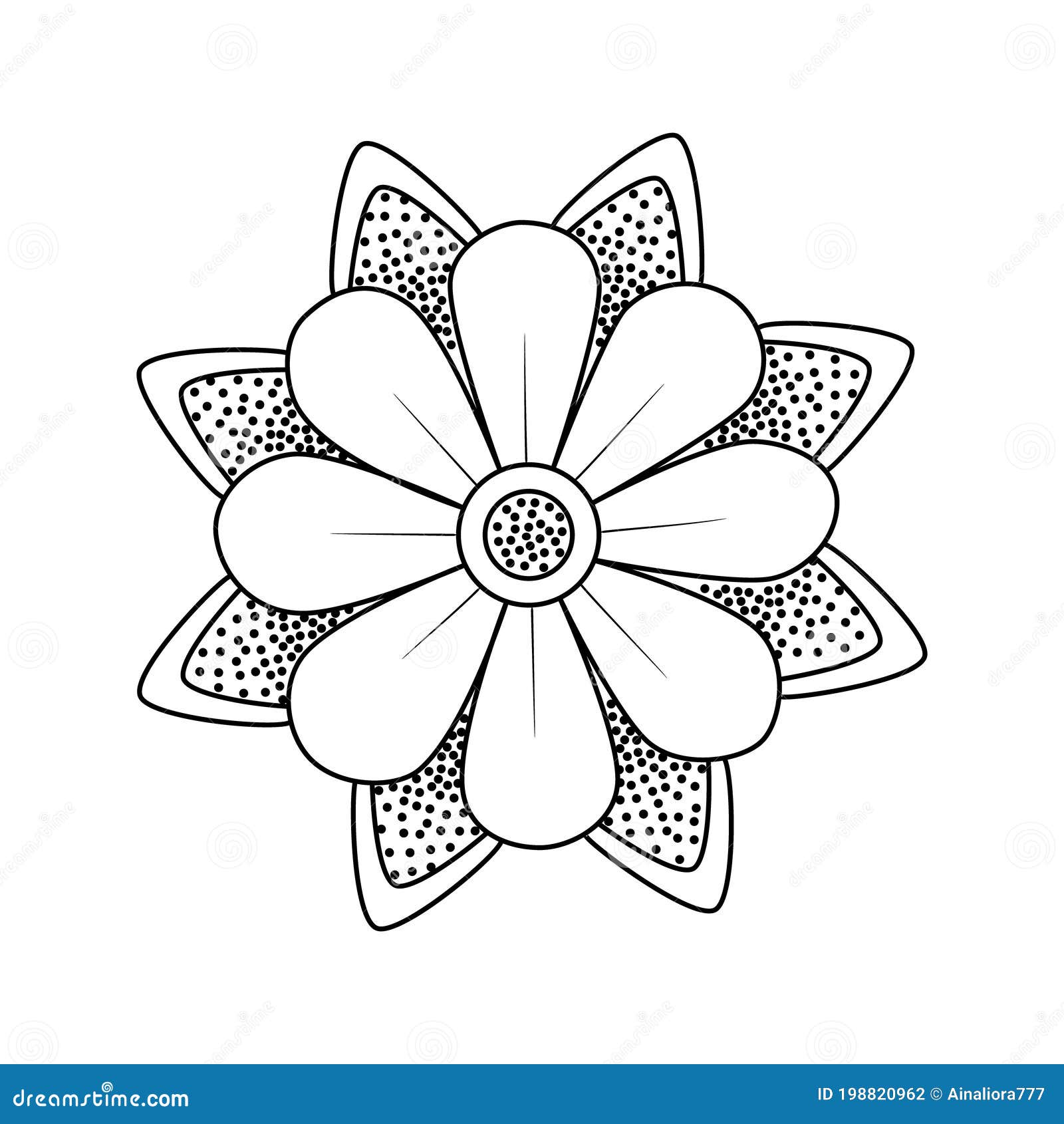 Flower with Leaves Old School Traditional Classic Tattoo. Hand Drawn Black  Outline Doodle Logo Icon. Coloring Book Page Stock Illustration -  Illustration of botanical, flower: 198820962