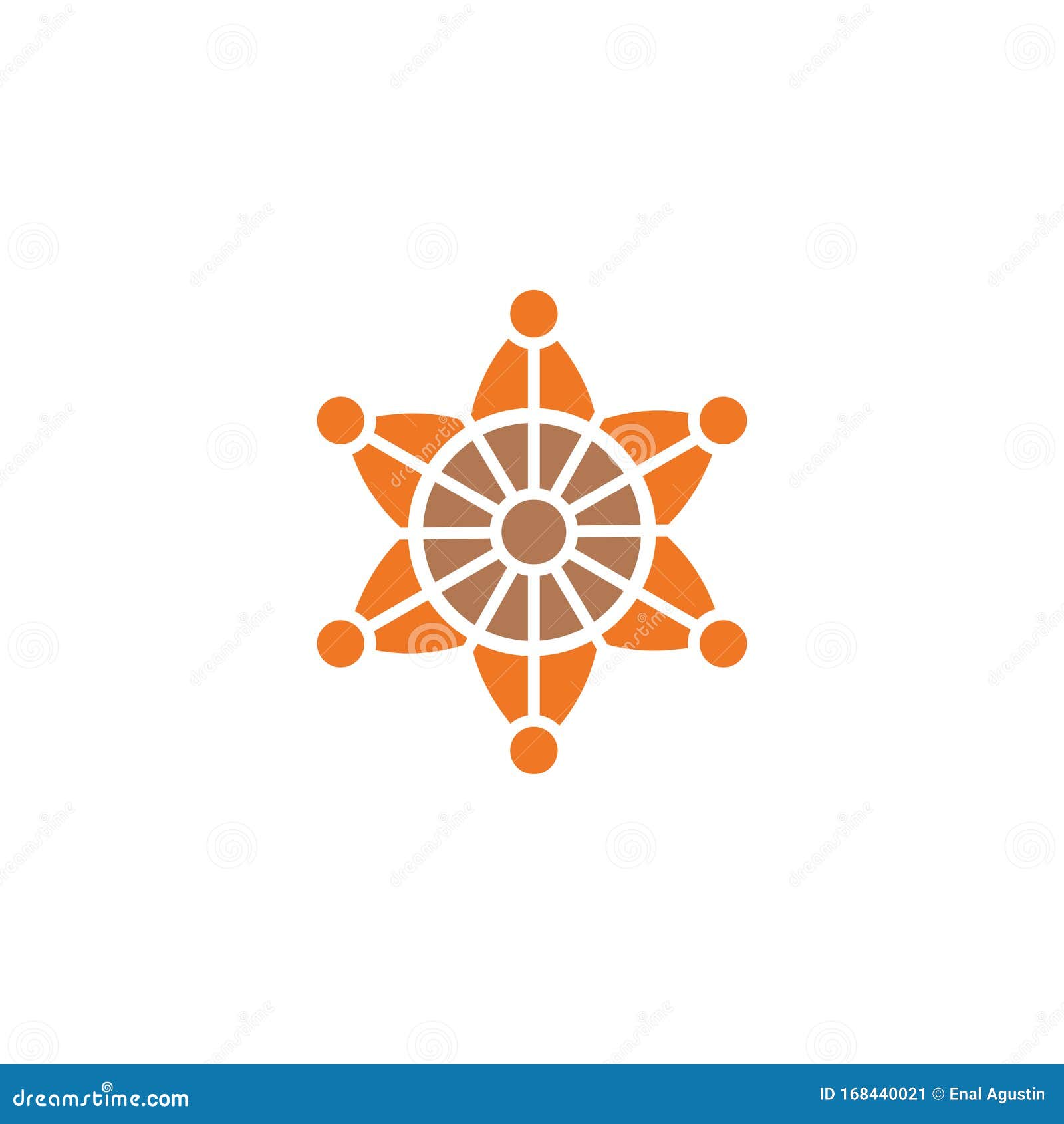 Flower of Life Design Vector Illustration Template Stock Vector