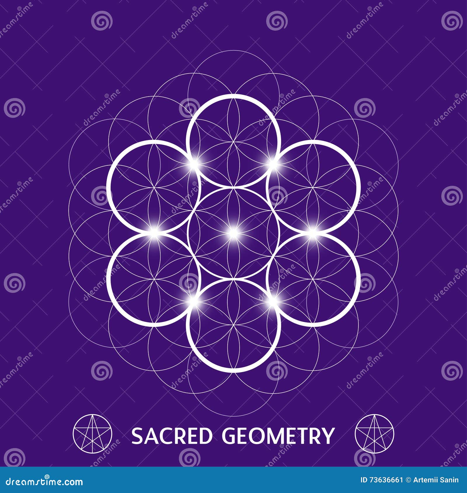 Flower of Life Illustration Stock Illustration Illustration of balance, circle 73636661
