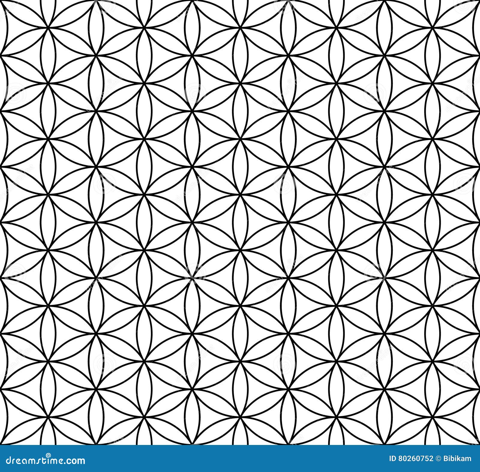 Flower Of Life Seamless Pattern Stock Vector Illustration Of Life Contour